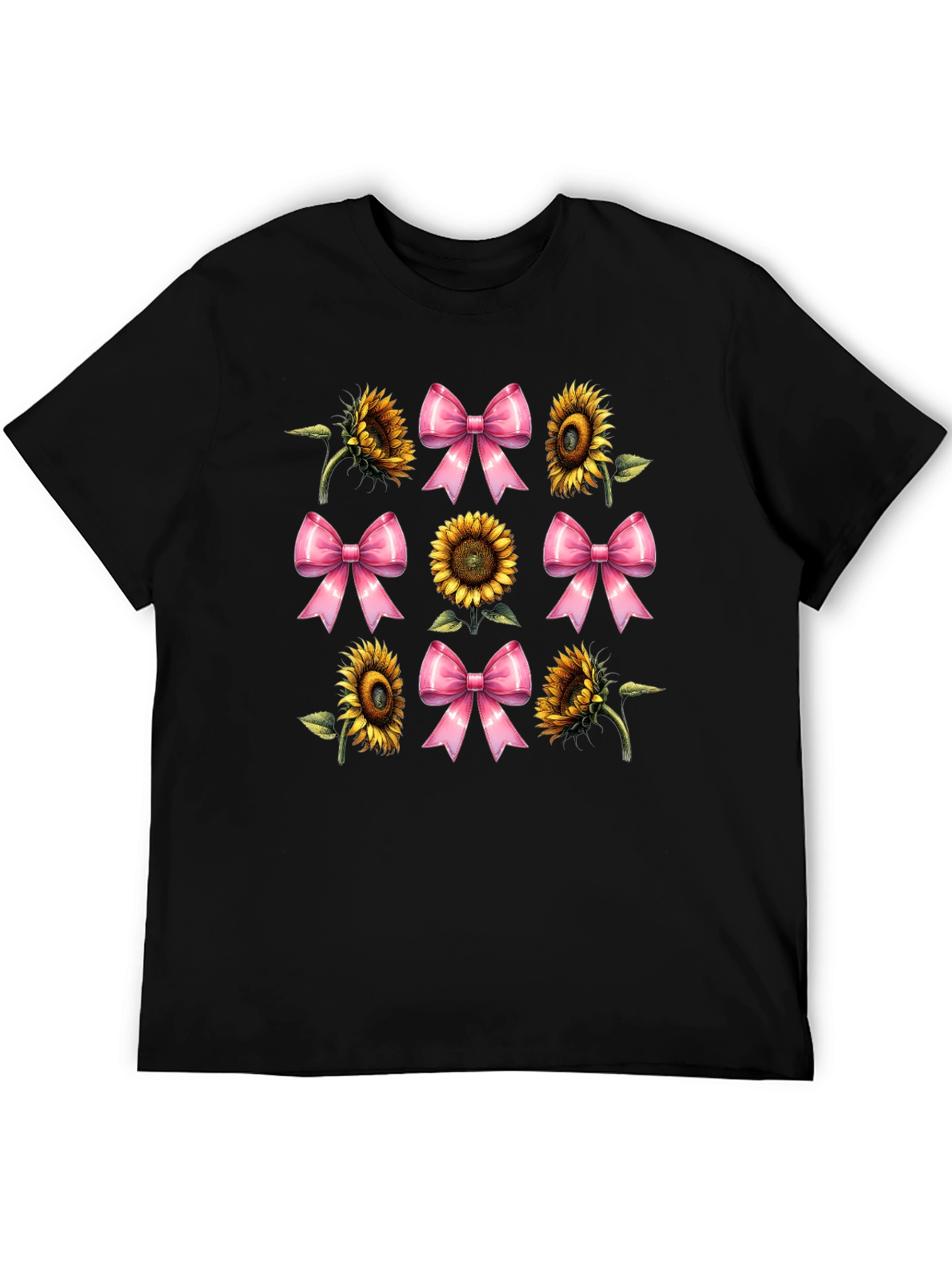 Sunflower & Bow Graphic T-Shirt
