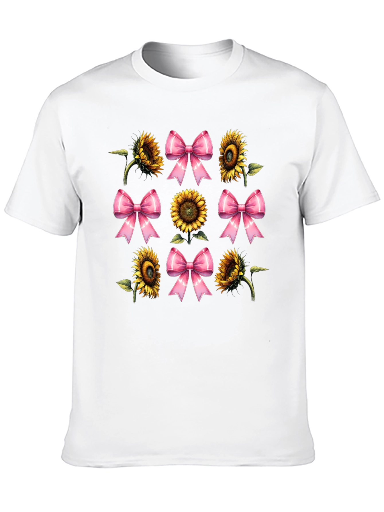 Sunflower & Bow Graphic T-Shirt