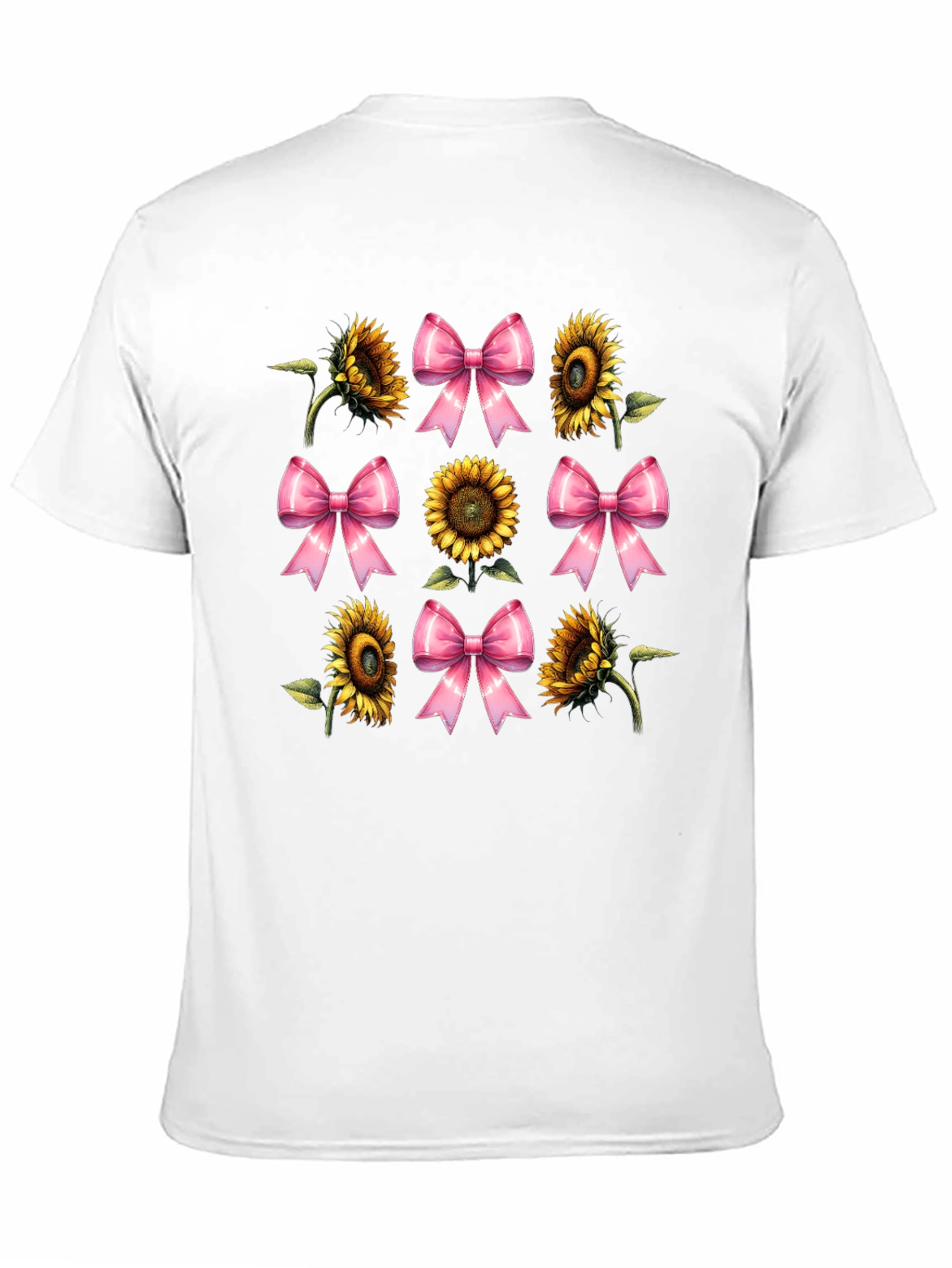 Sunflower & Bow Graphic T-Shirt