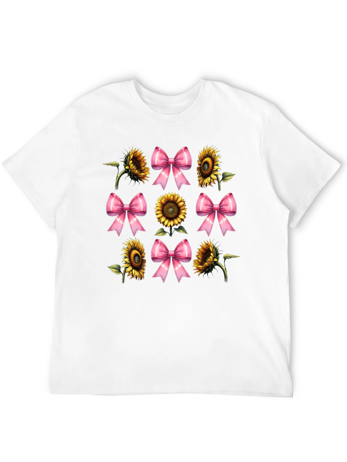 Sunflower & Bow Graphic T-Shirt