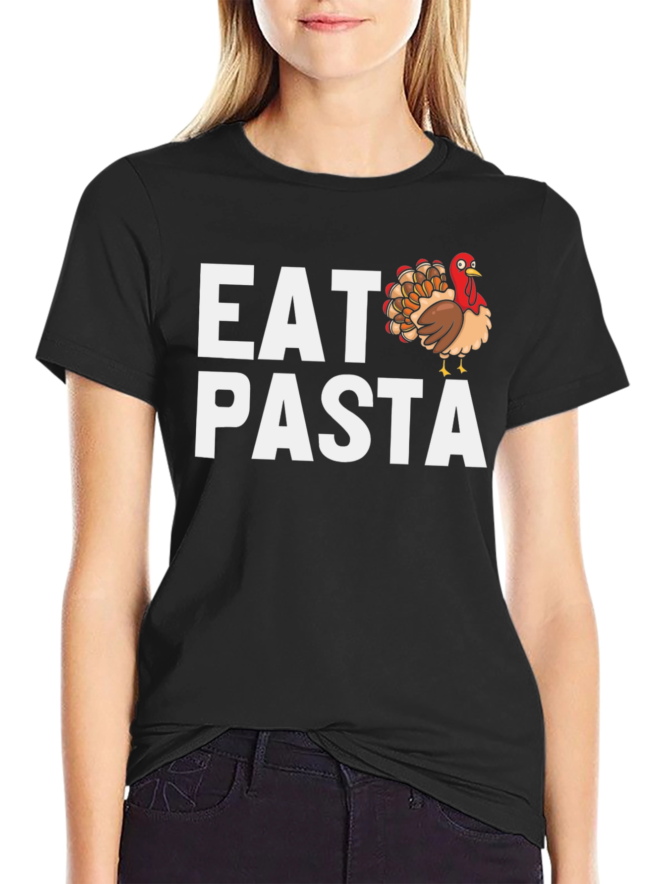 Eat Turkey Pasta T-Shirt - Thanksgiving Humor