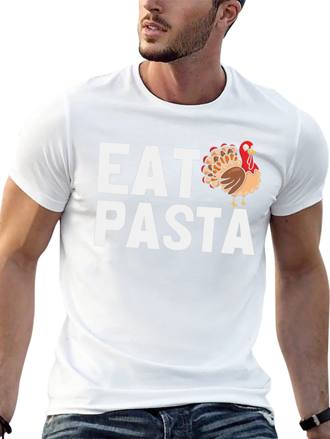 Eat Turkey Pasta T-Shirt - Thanksgiving Humor