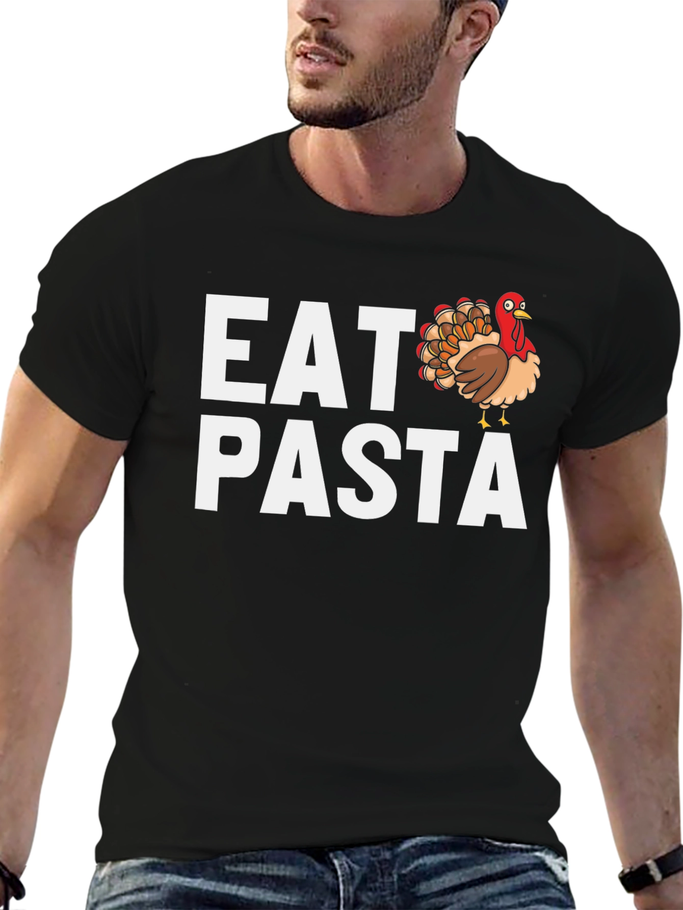 Eat Turkey Pasta T-Shirt - Thanksgiving Humor