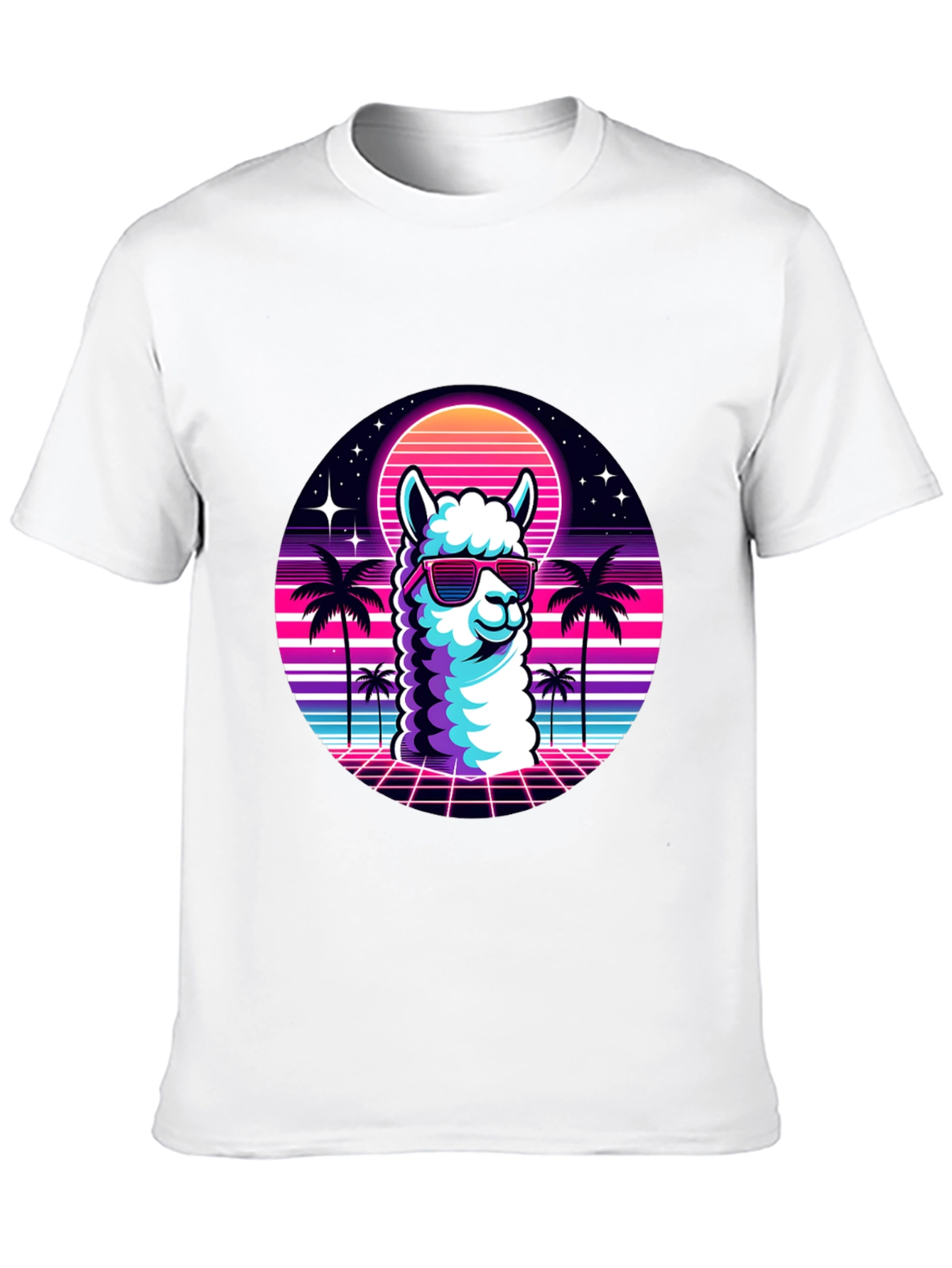Retro Llama T-Shirt - 80s Vibes
