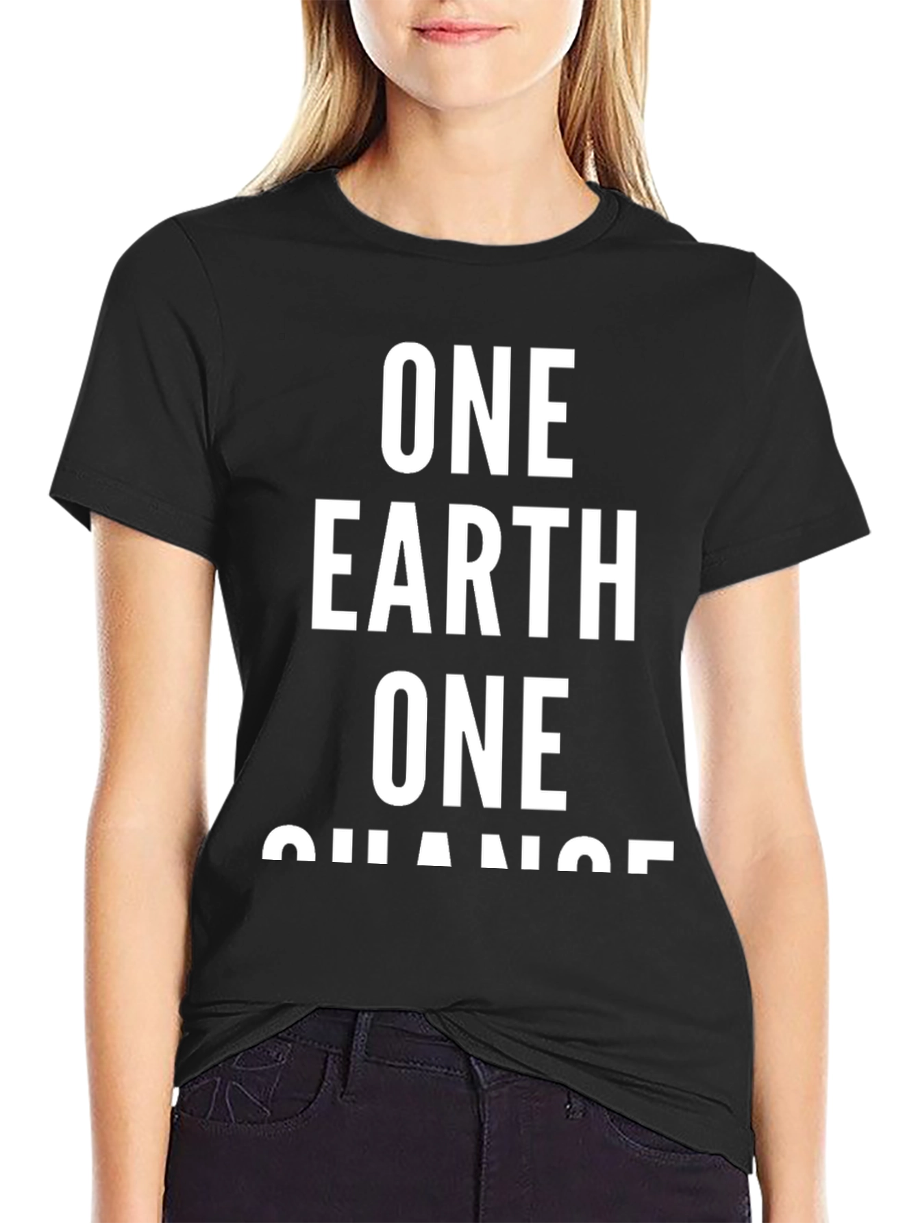 One Earth One Chance Black T-Shirt