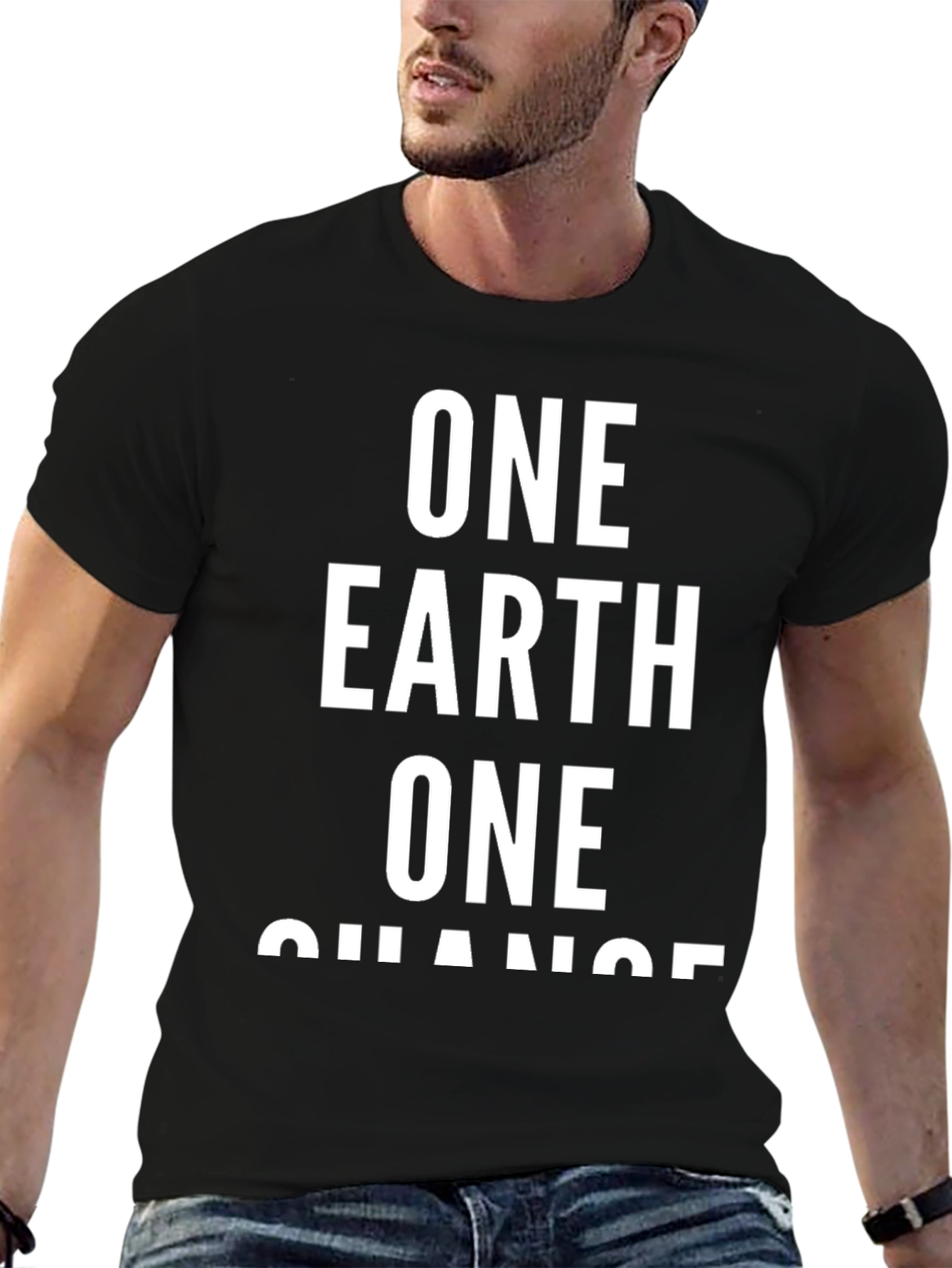 One Earth One Chance Black T-Shirt