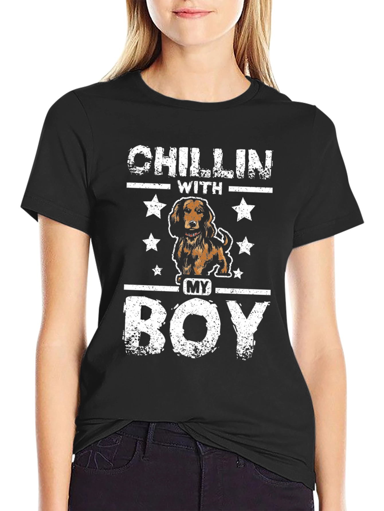 Chillin With My Boy Dog Lover T-Shirt