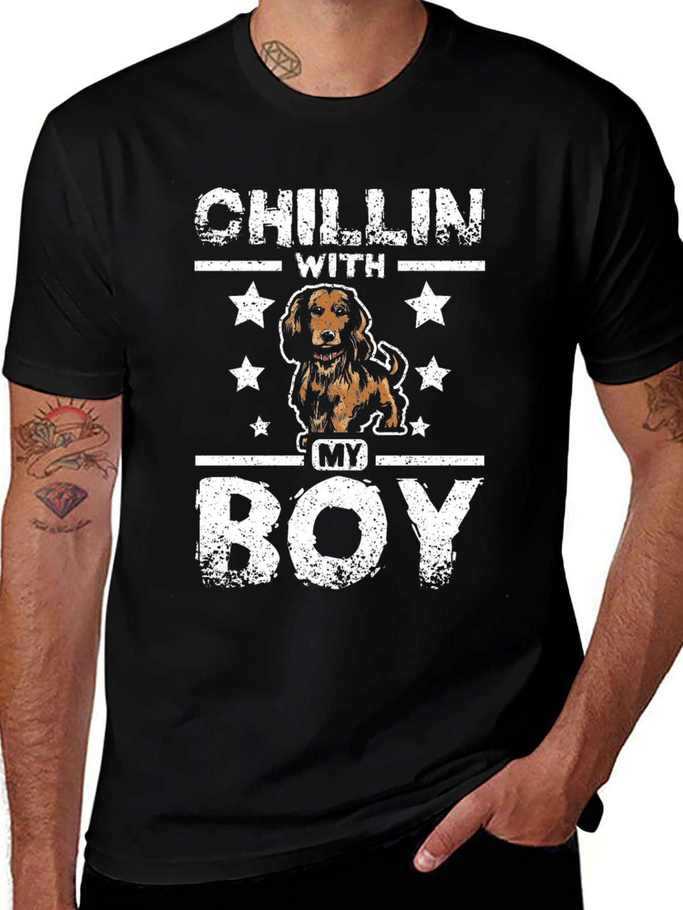 Chillin With My Boy Dog Lover T-Shirt