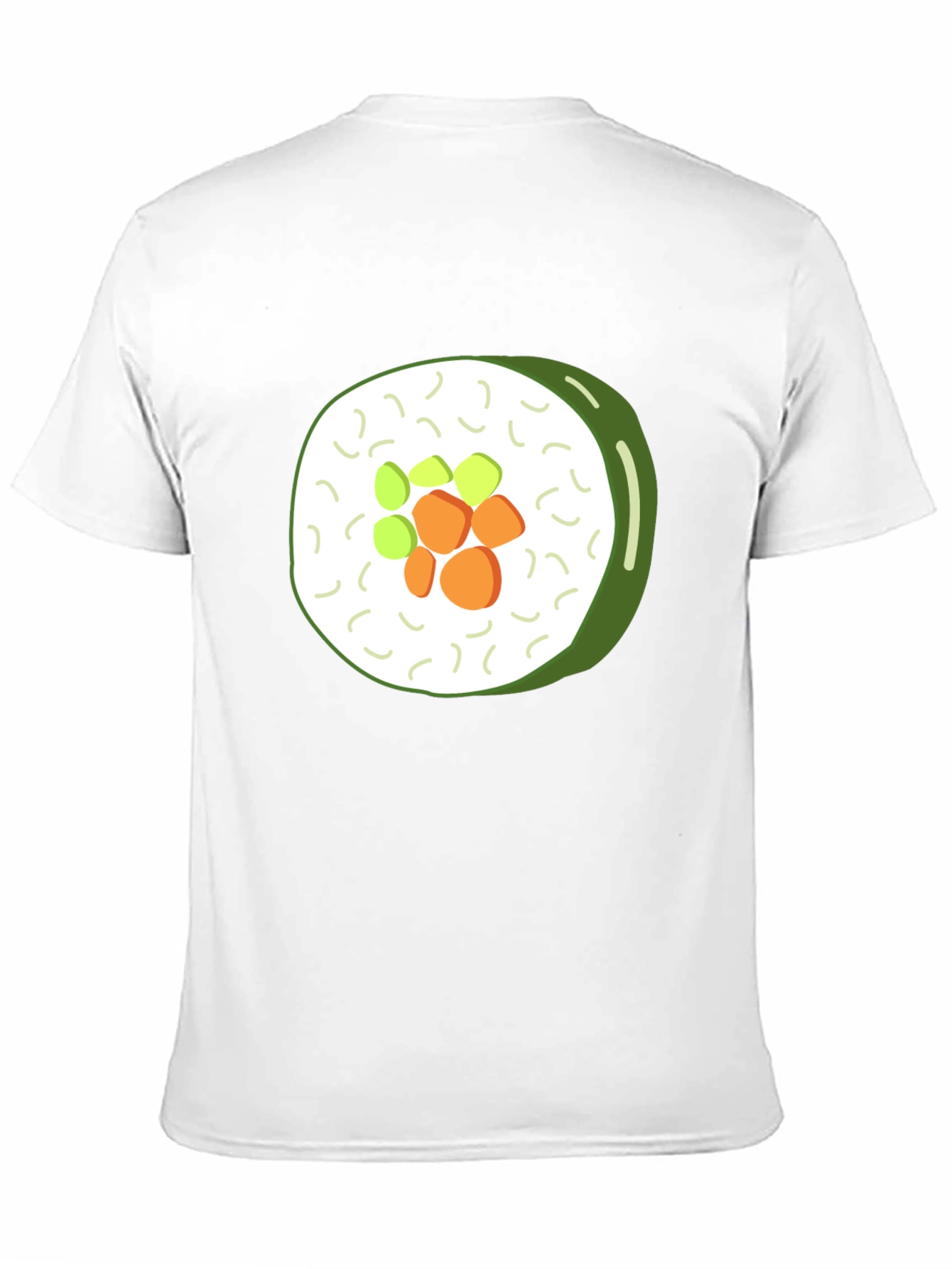 Sushi Roll Graphic Print Black T-Shirt