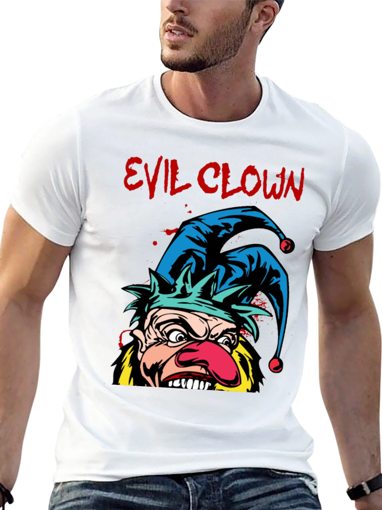 Evil Clown Graphic Tee - Black