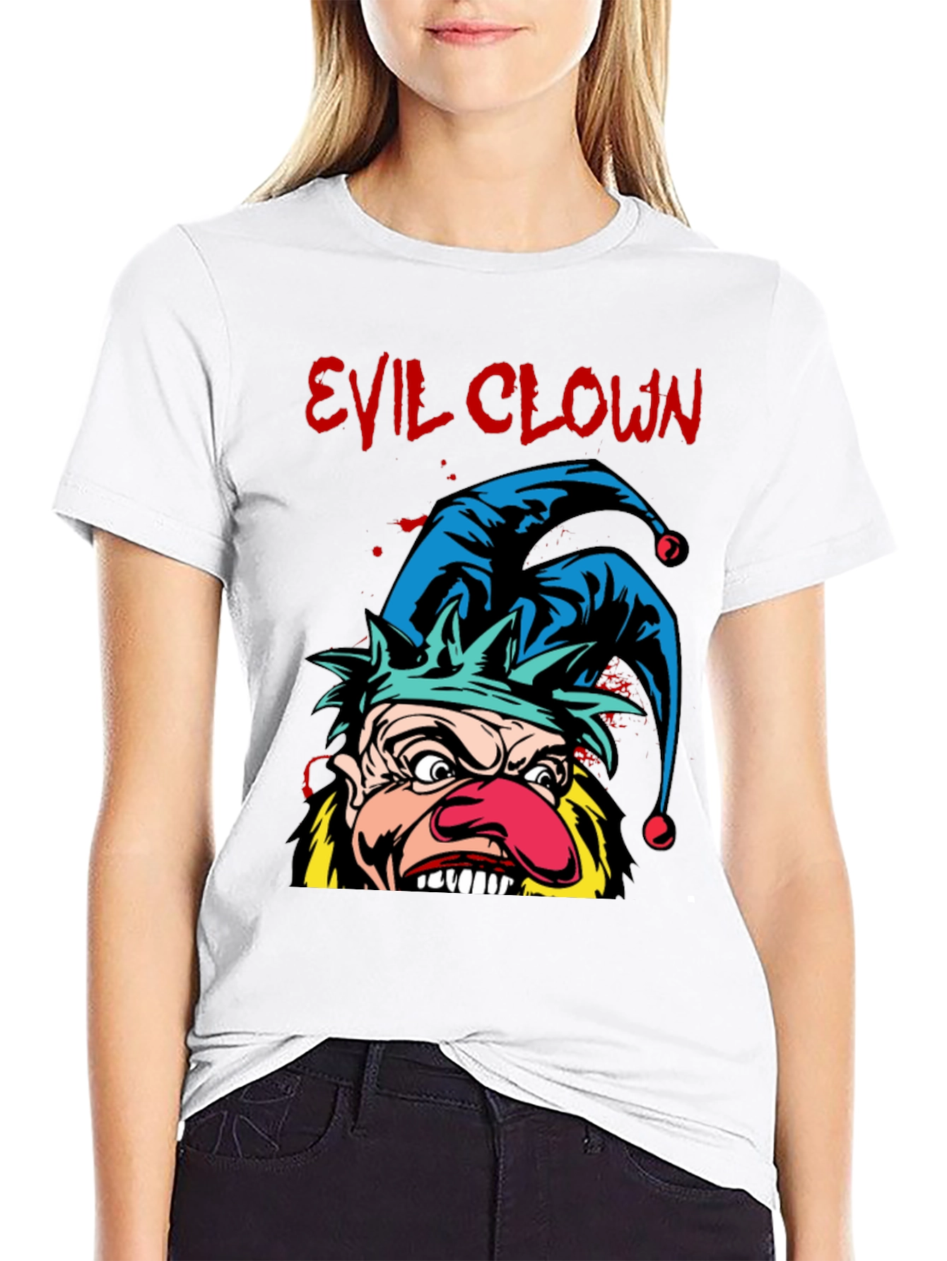 Evil Clown Graphic Tee - Black