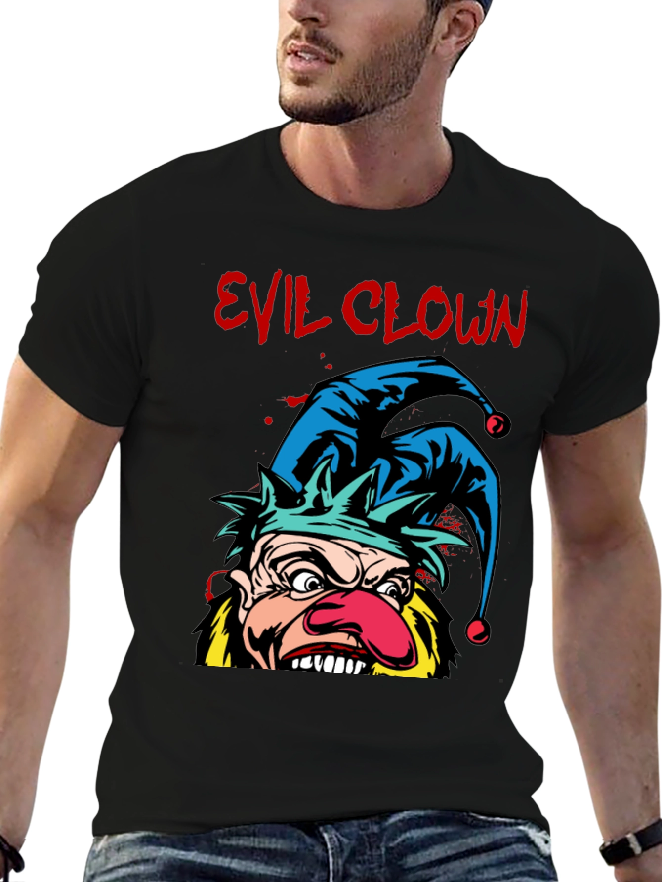 Evil Clown Graphic Tee - Black