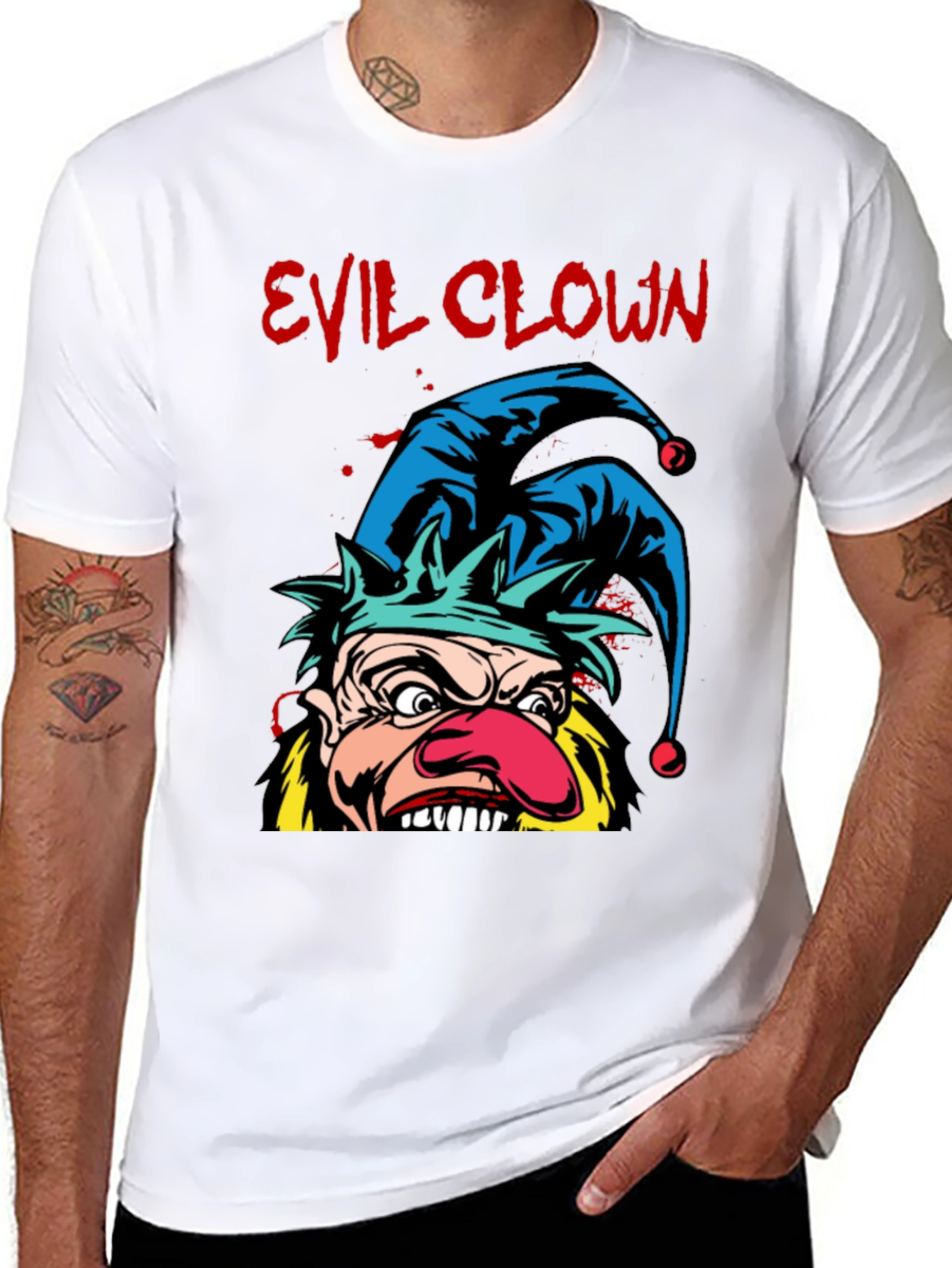 Evil Clown Graphic Tee - Black