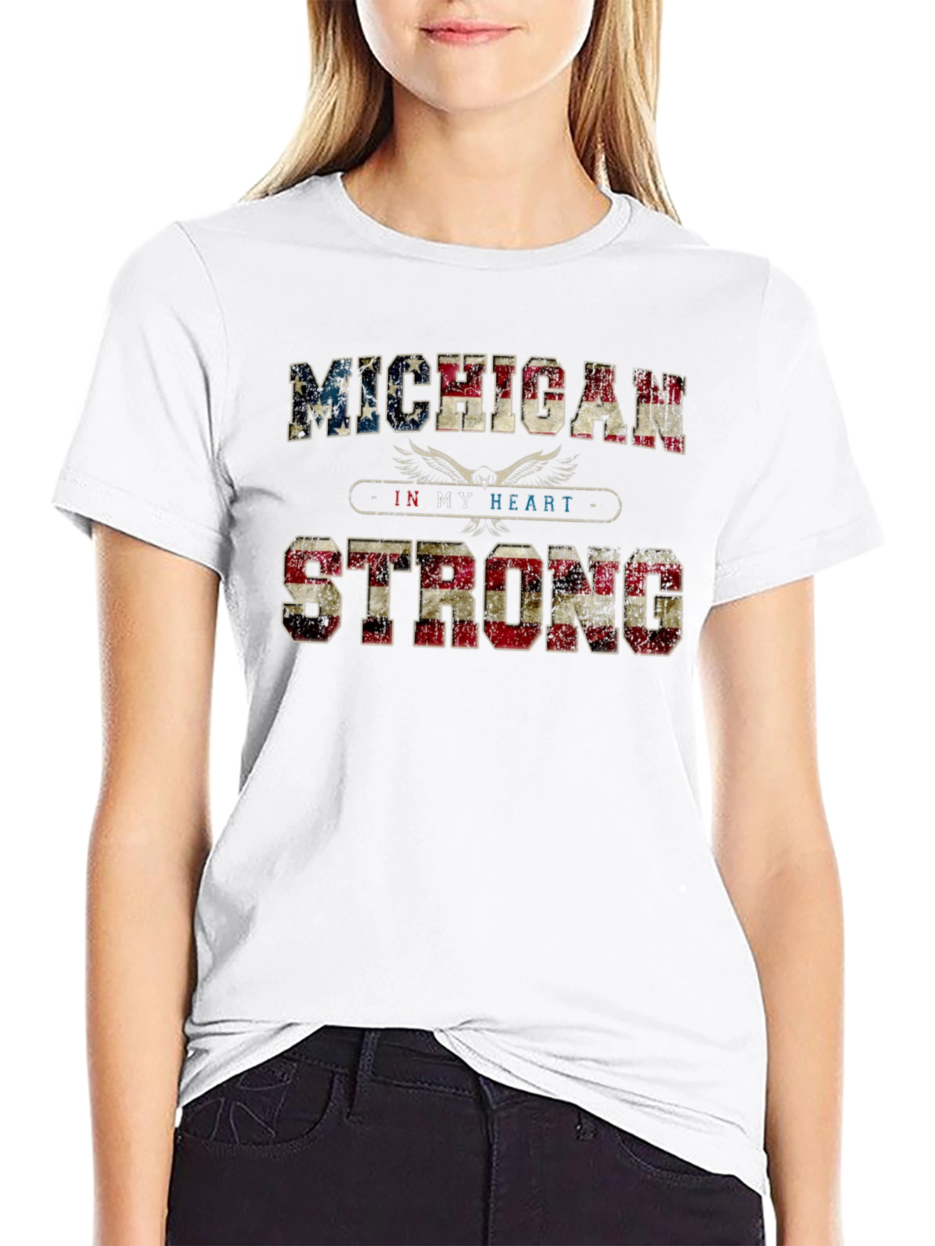 Michigan Strong Patriotic T-Shirt
