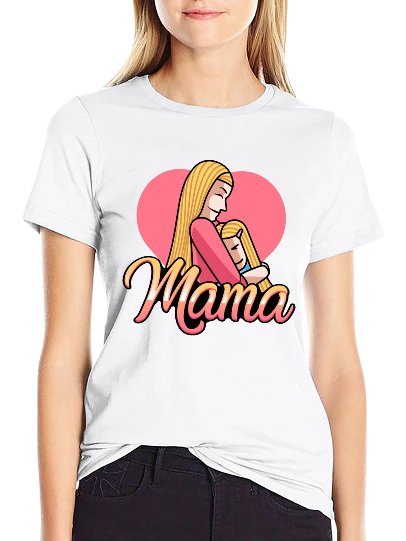 Mama Heart Graphic Tee - Mothers Day Gift