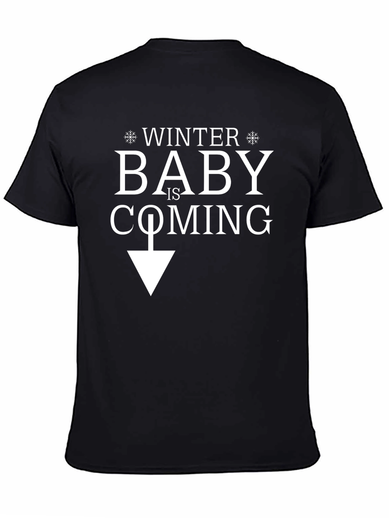 Winter Baby Is Coming Black Graphic Tee