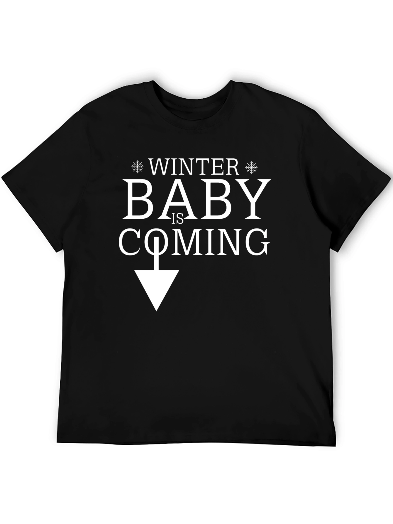 Winter Baby Is Coming Black Graphic Tee