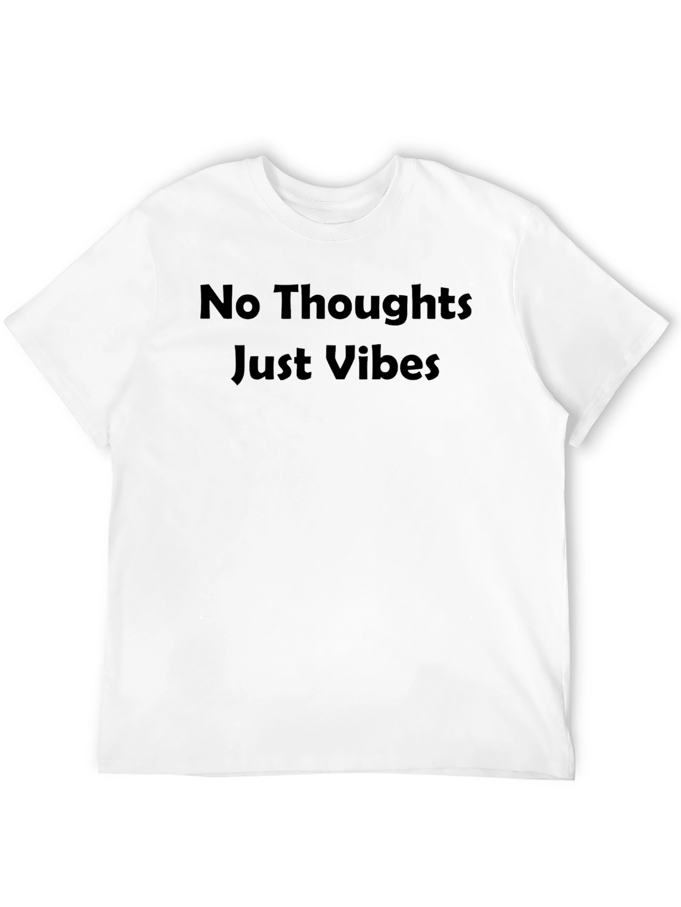 No Thoughts Just Vibes Black T-Shirt
