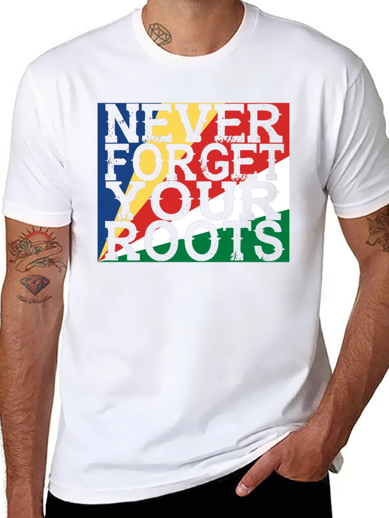 Never Forget Your Roots Seychelles Flag T-Shirt