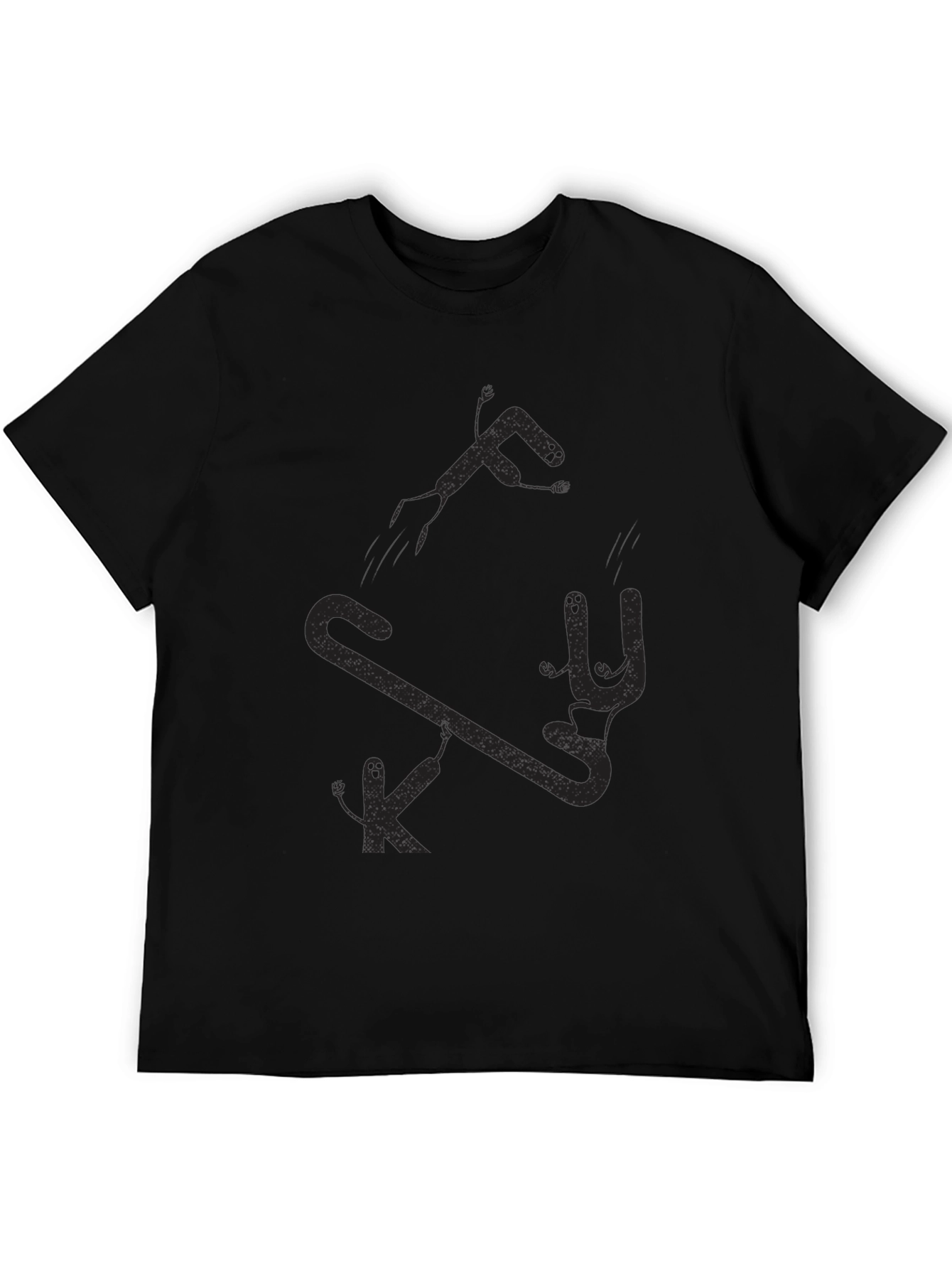 Abstract Design Black T-Shirt