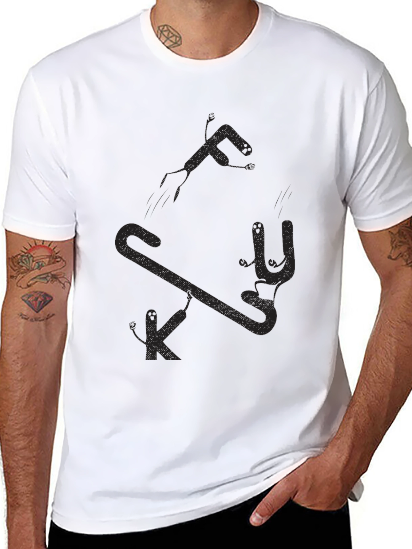 Abstract Design Black T-Shirt