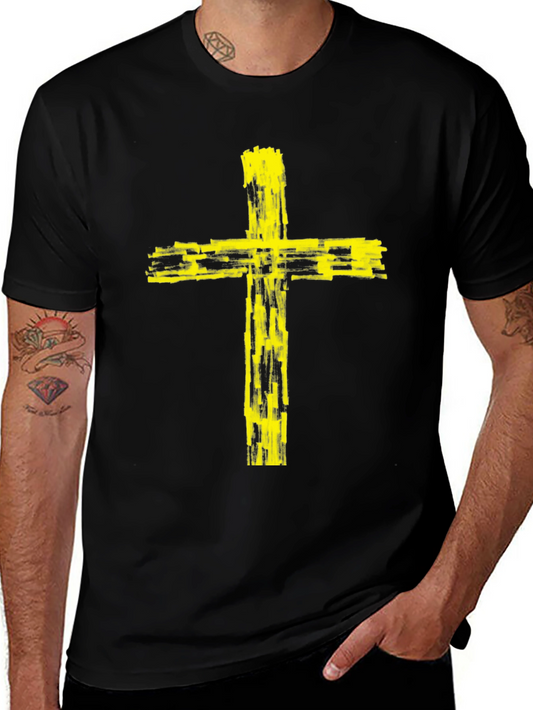 Yellow Cross Graphic Tee