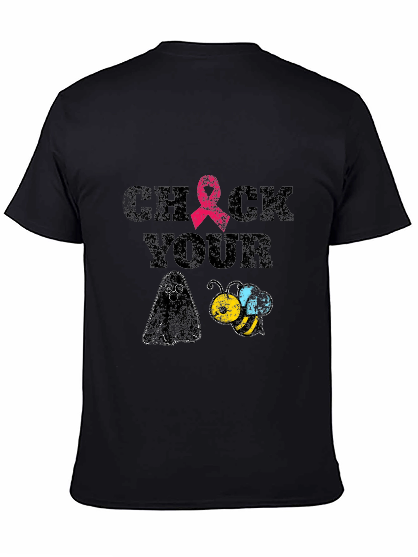 Check Your Boo Bees T-Shirt Breast Cancer Awareness
