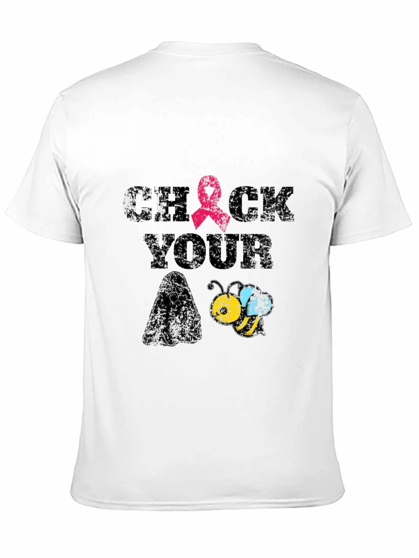 Check Your Boo Bees T-Shirt Breast Cancer Awareness