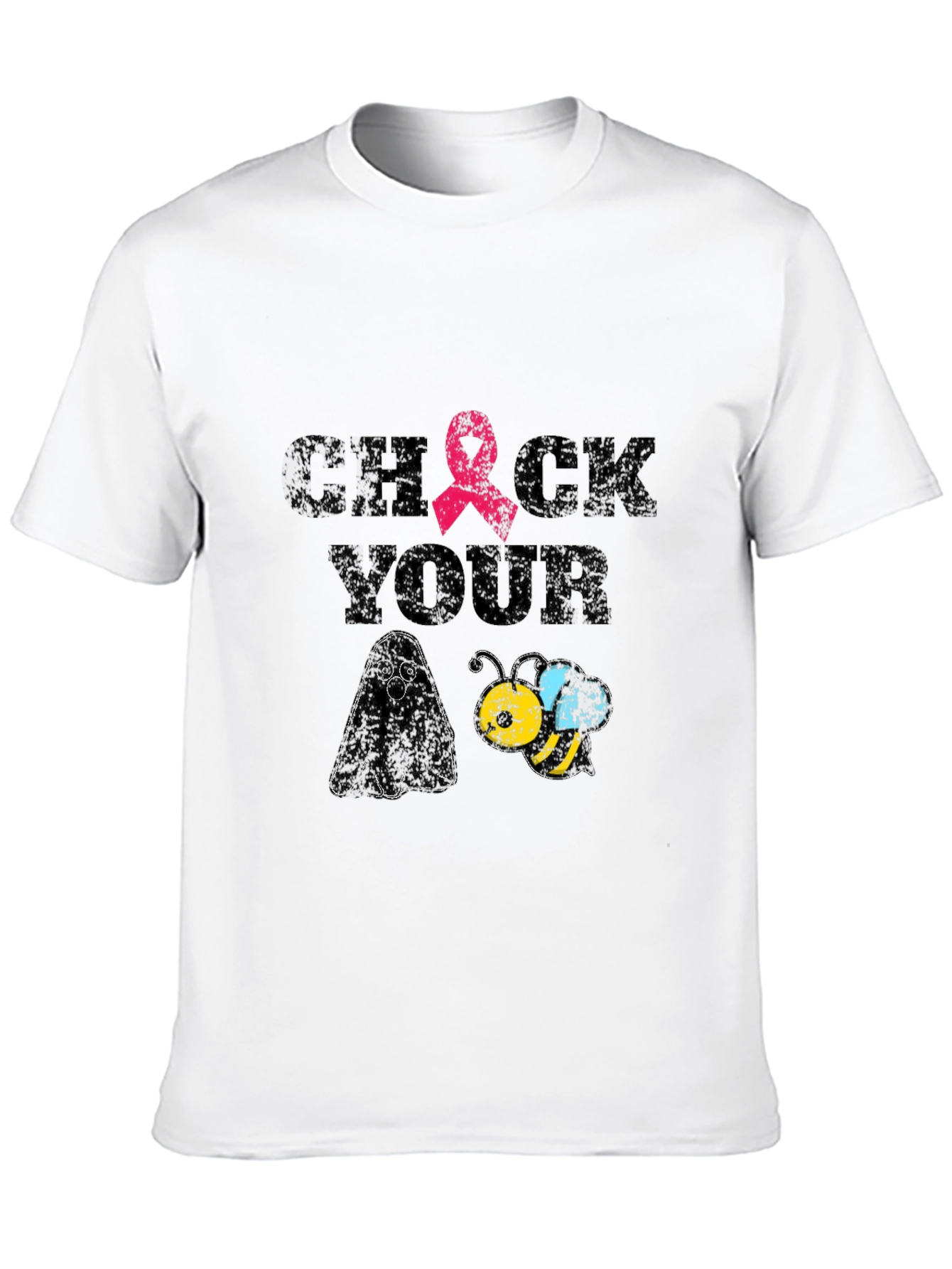 Check Your Boo Bees T-Shirt Breast Cancer Awareness