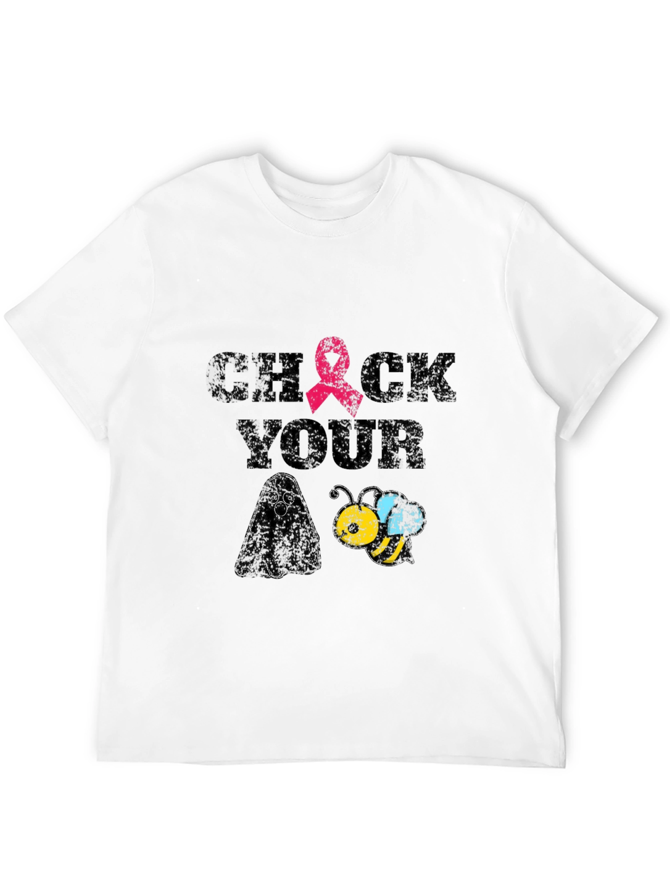 Check Your Boo Bees T-Shirt Breast Cancer Awareness
