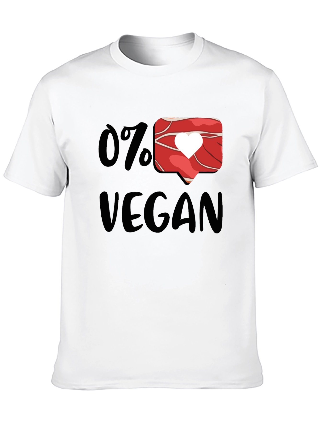 0% Vegan Black T-Shirt - Meat Lover