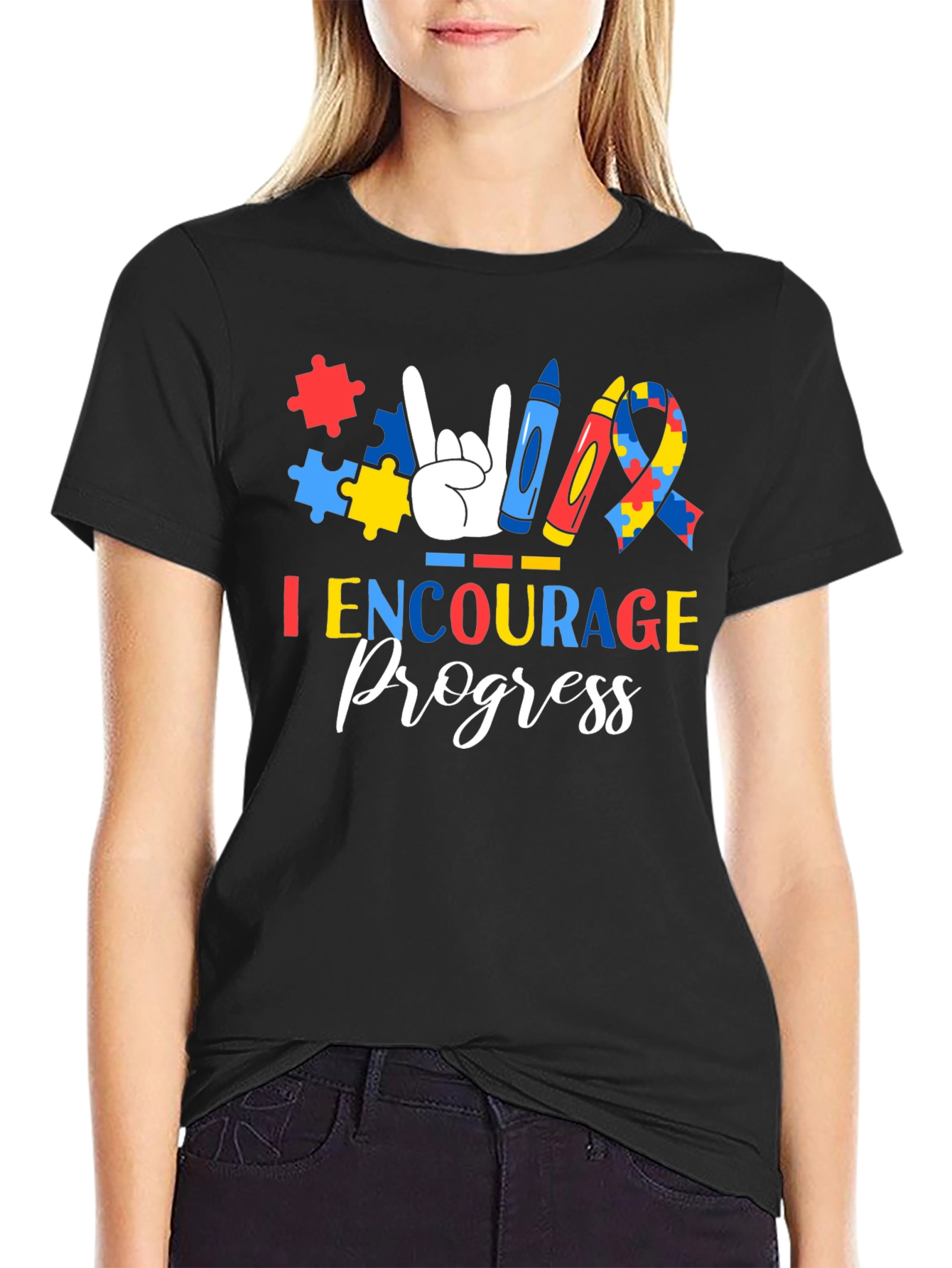 I Encourage Progress Autism Awareness T-Shirt