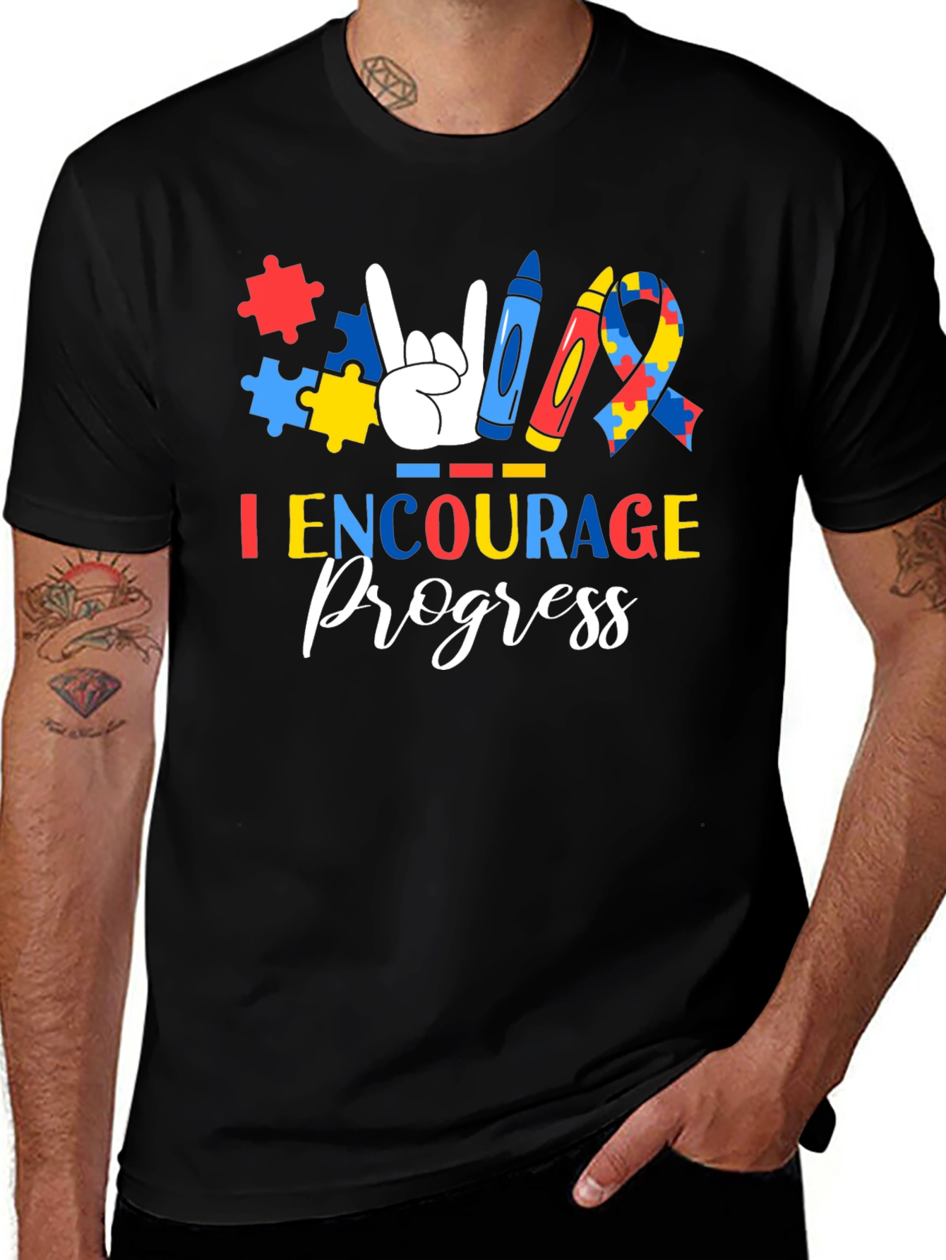 I Encourage Progress Autism Awareness T-Shirt