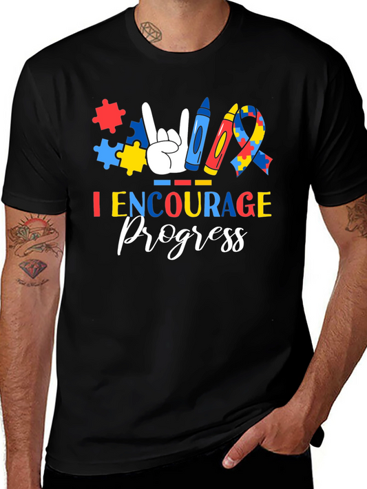 I Encourage Progress Autism Awareness T-Shirt