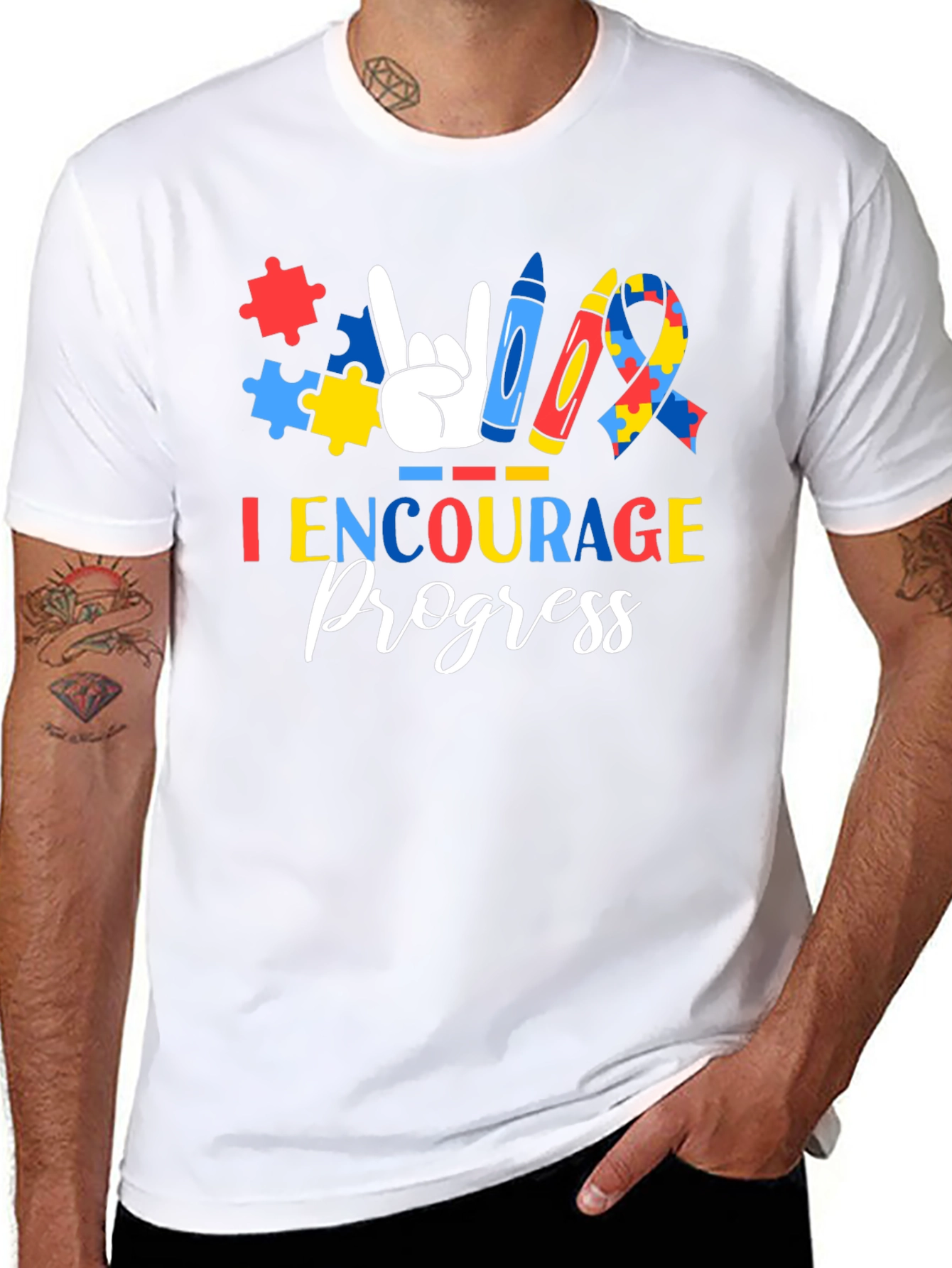 I Encourage Progress Autism Awareness T-Shirt
