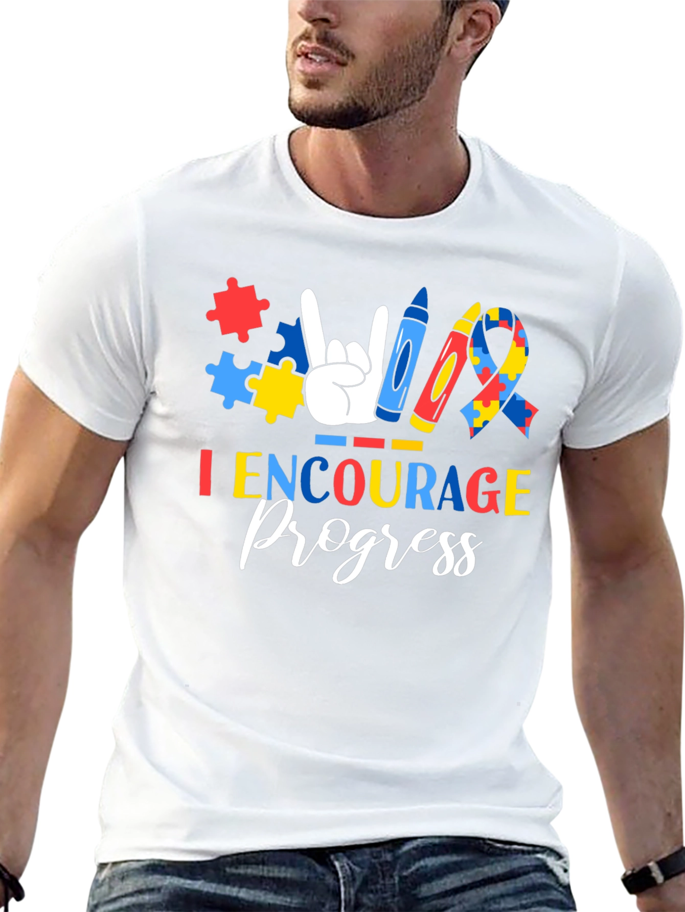 I Encourage Progress Autism Awareness T-Shirt