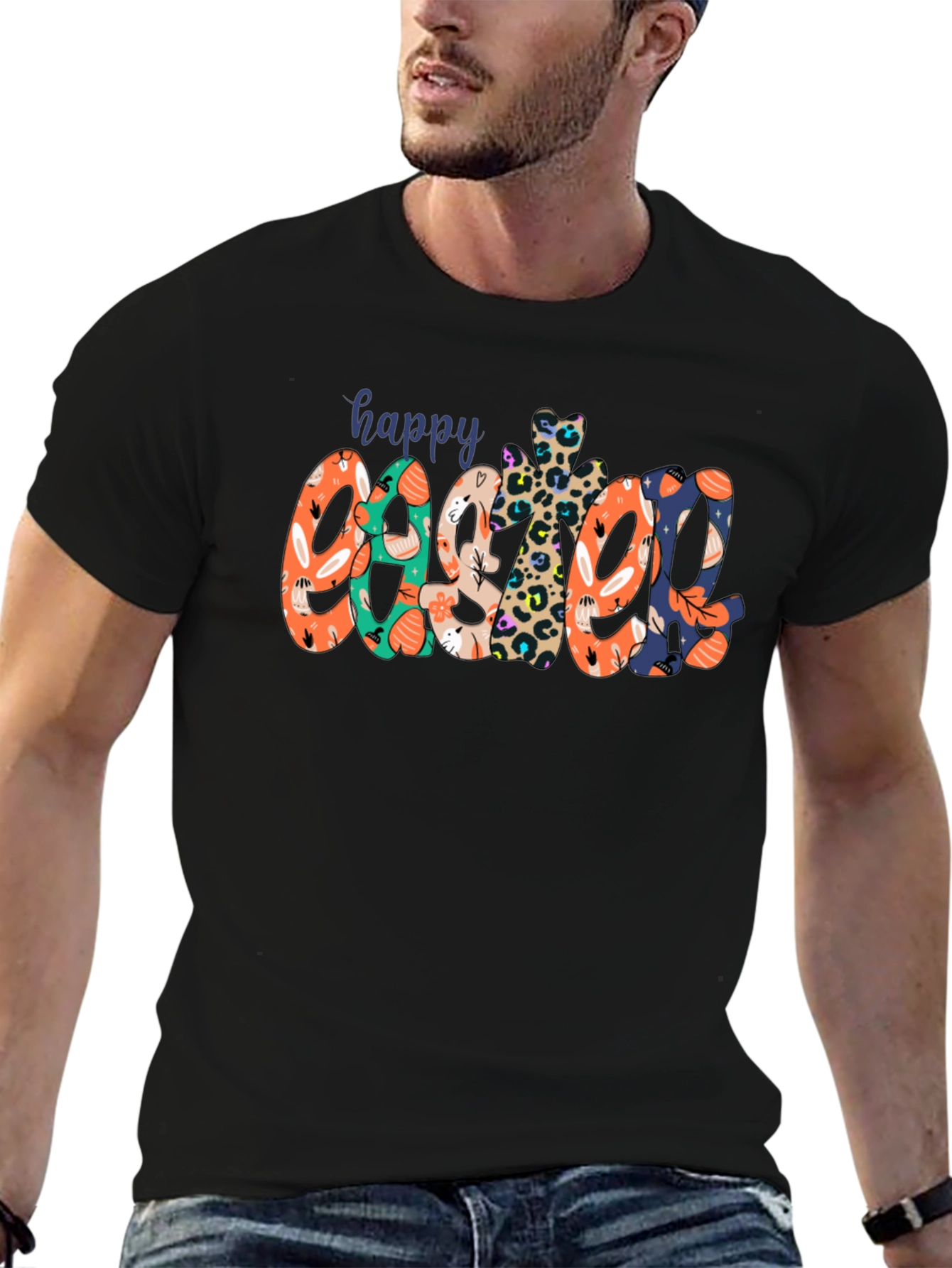 Happy Easter Printed T-Shirt