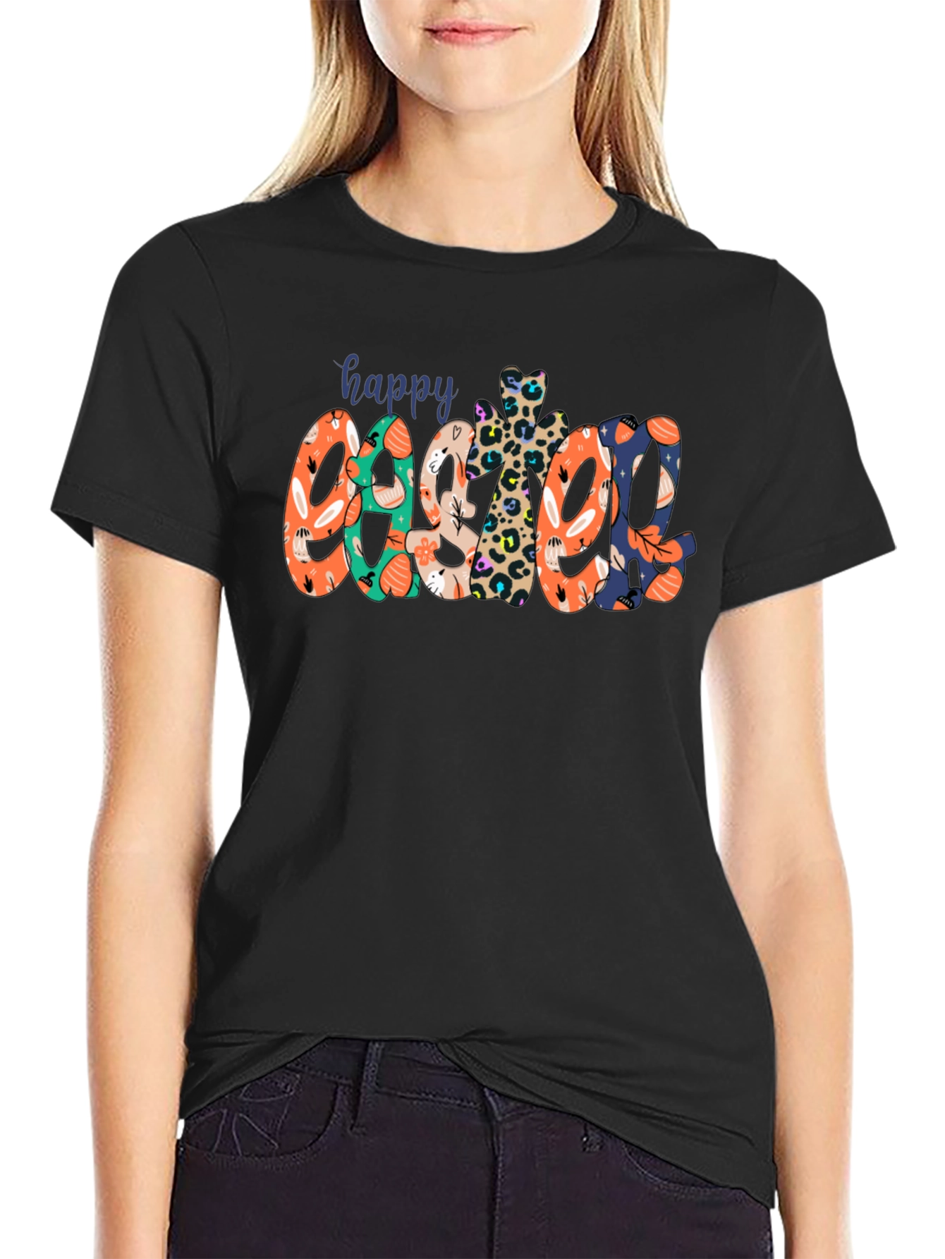 Happy Easter Printed T-Shirt