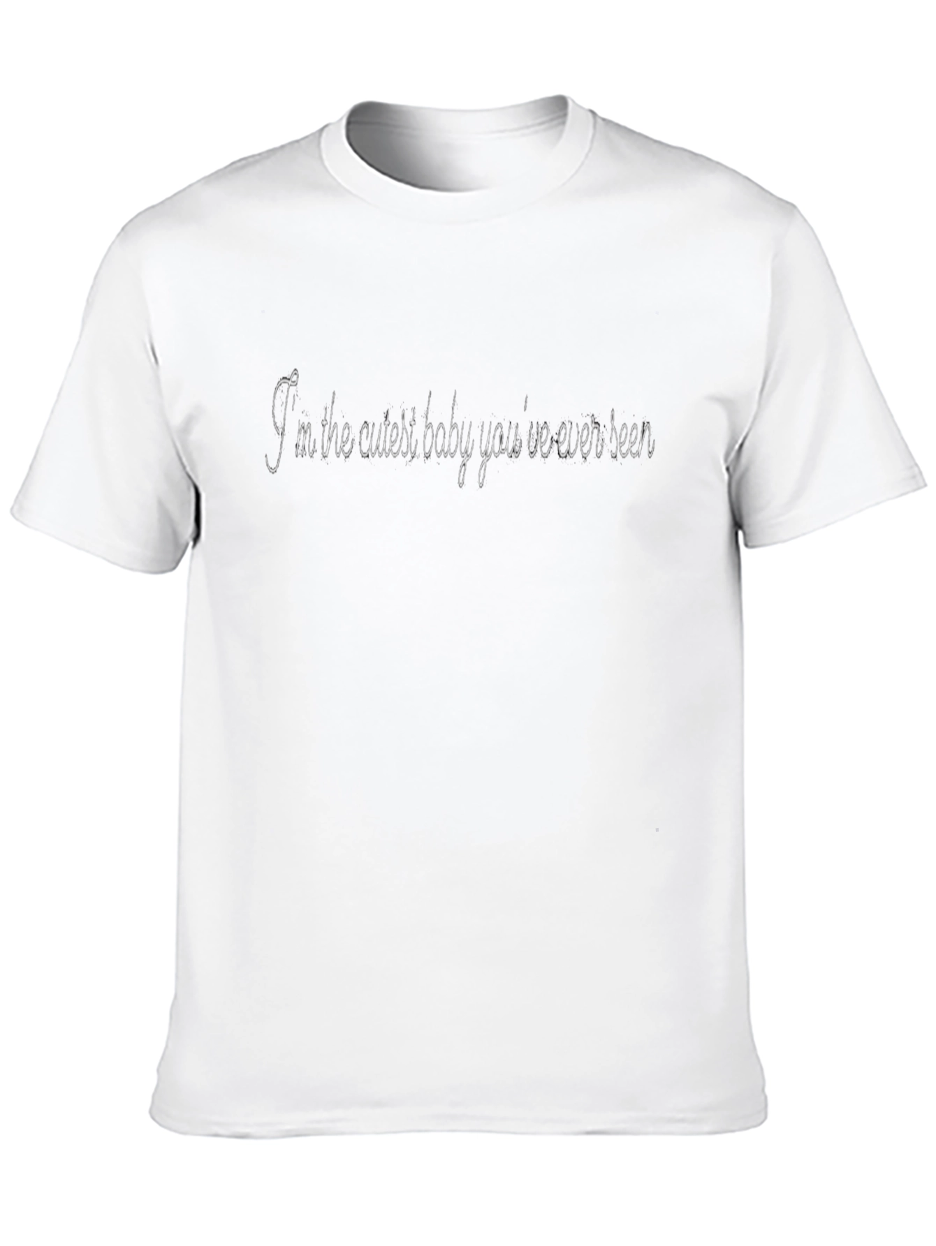 Mens Black Cutest Baby Graphic T-Shirt