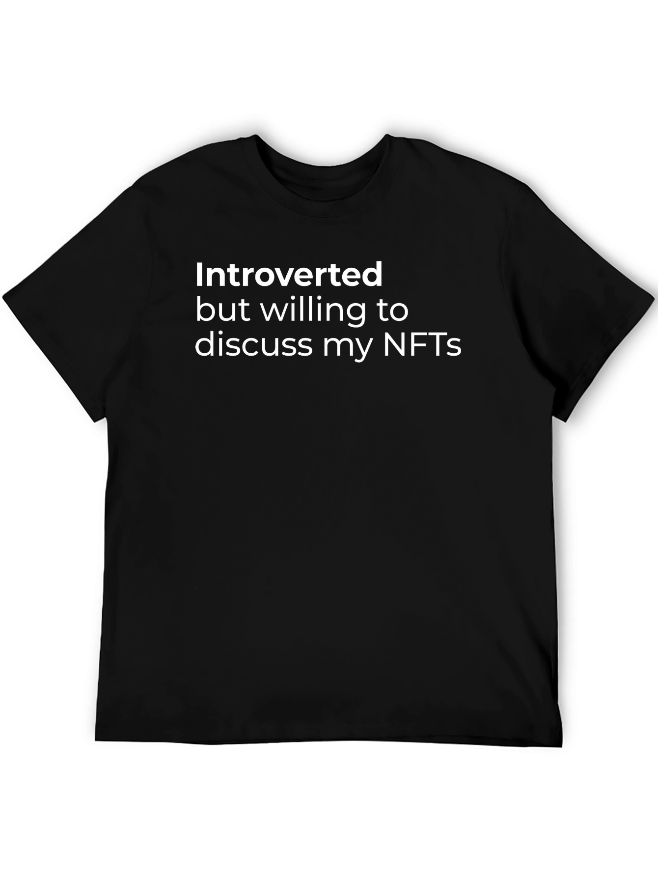 Introverted NFT Enthusiast Black T-Shirt