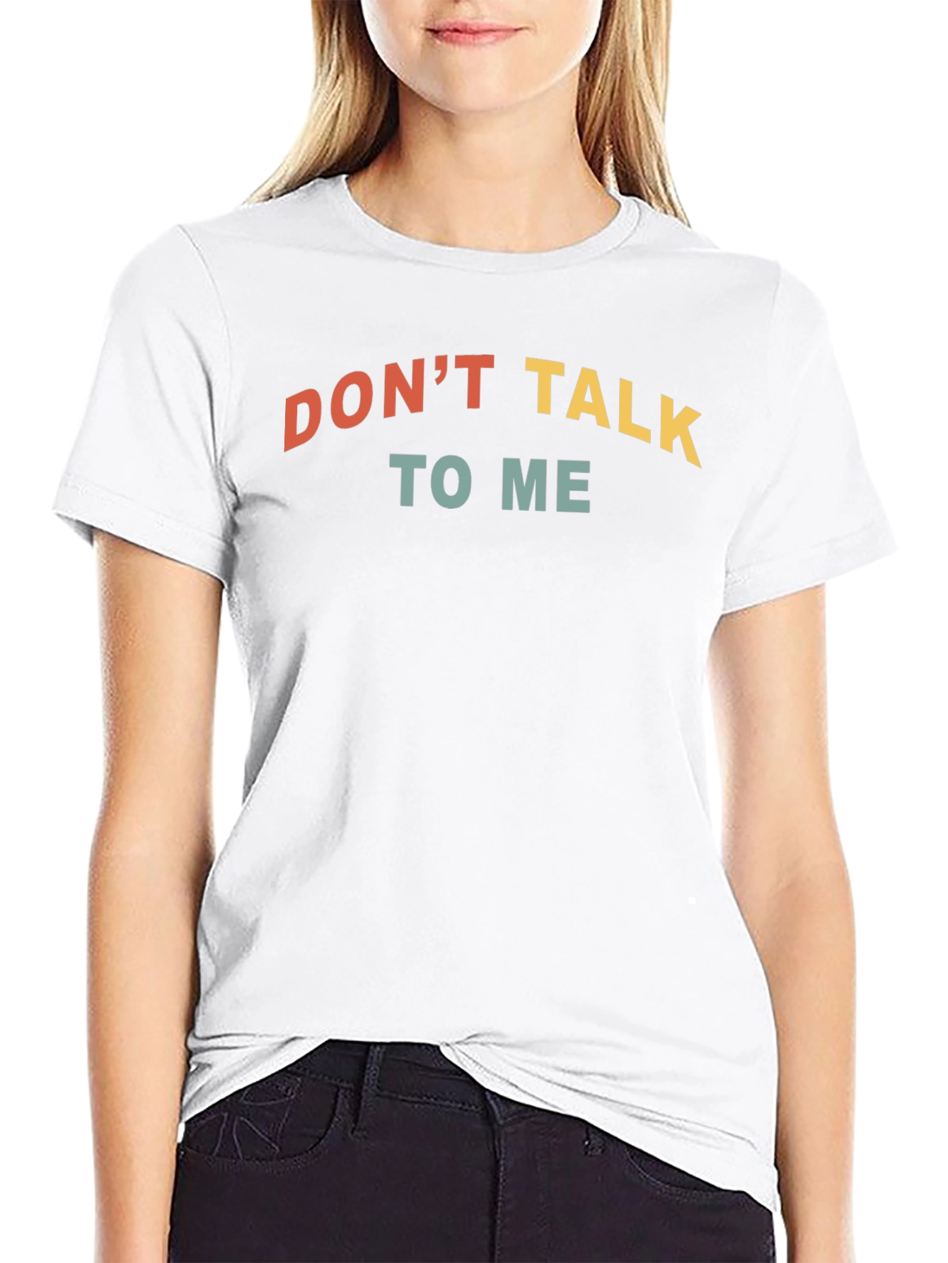 Dont Talk To Me Graphic Tee - Black