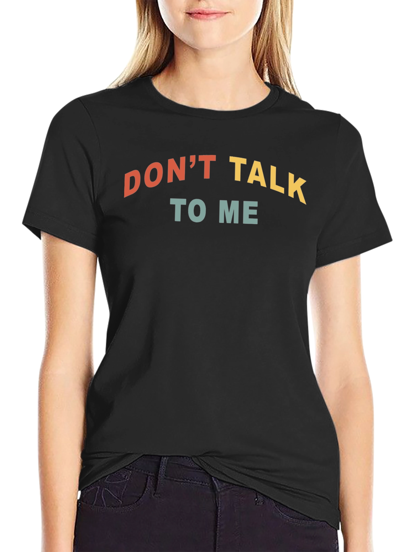 Dont Talk To Me Graphic Tee - Black