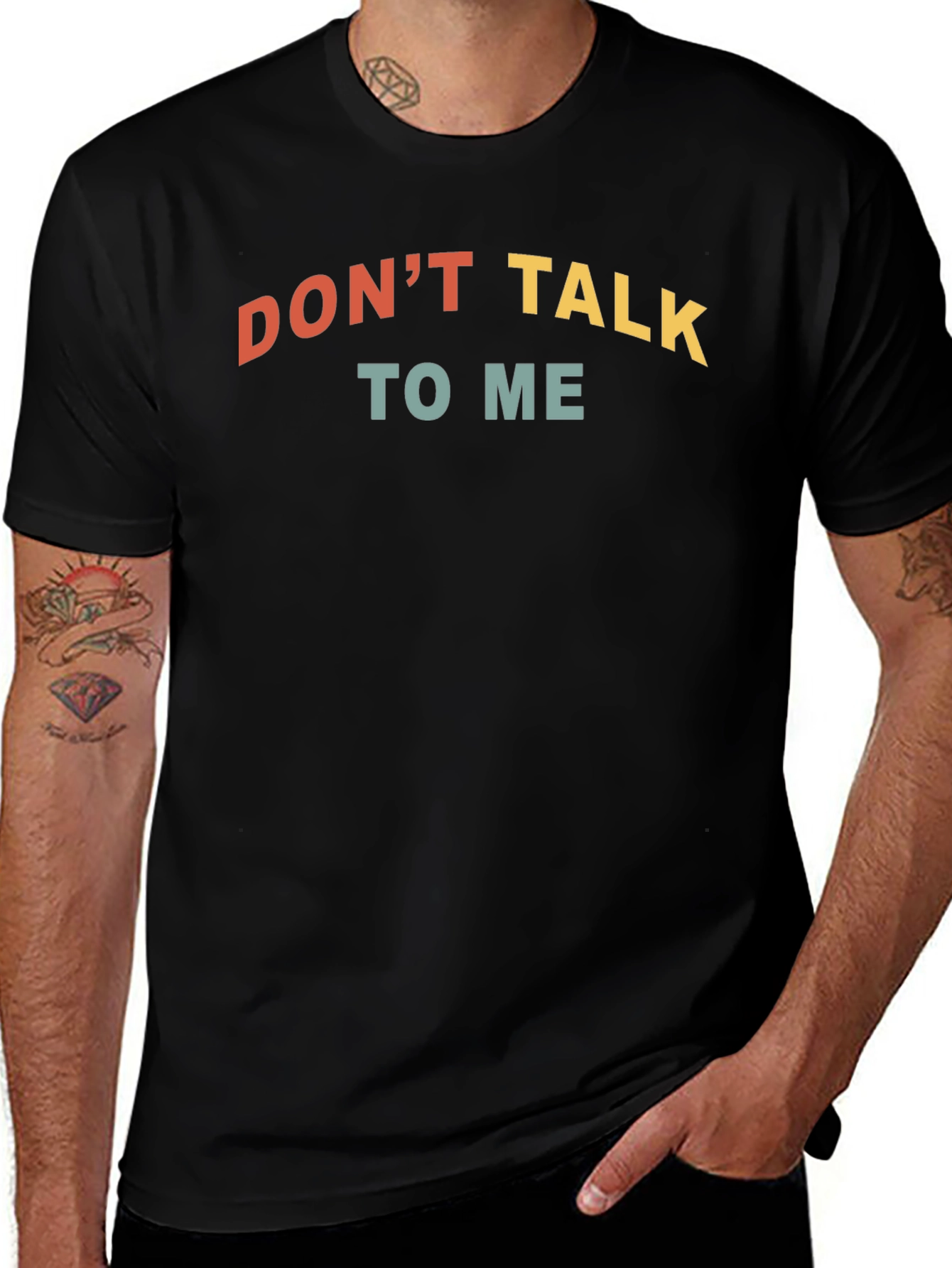 Dont Talk To Me Graphic Tee - Black