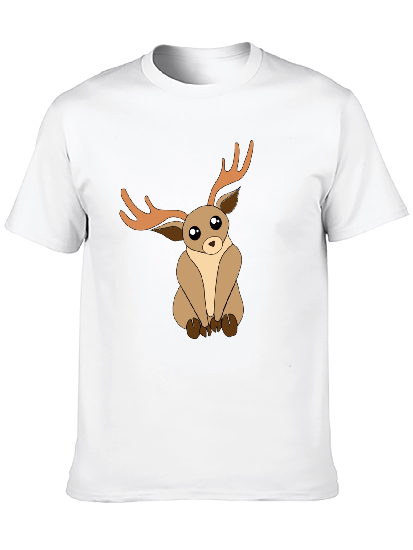 Cute Deer Graphic Tee - Black Unisex T-Shirt