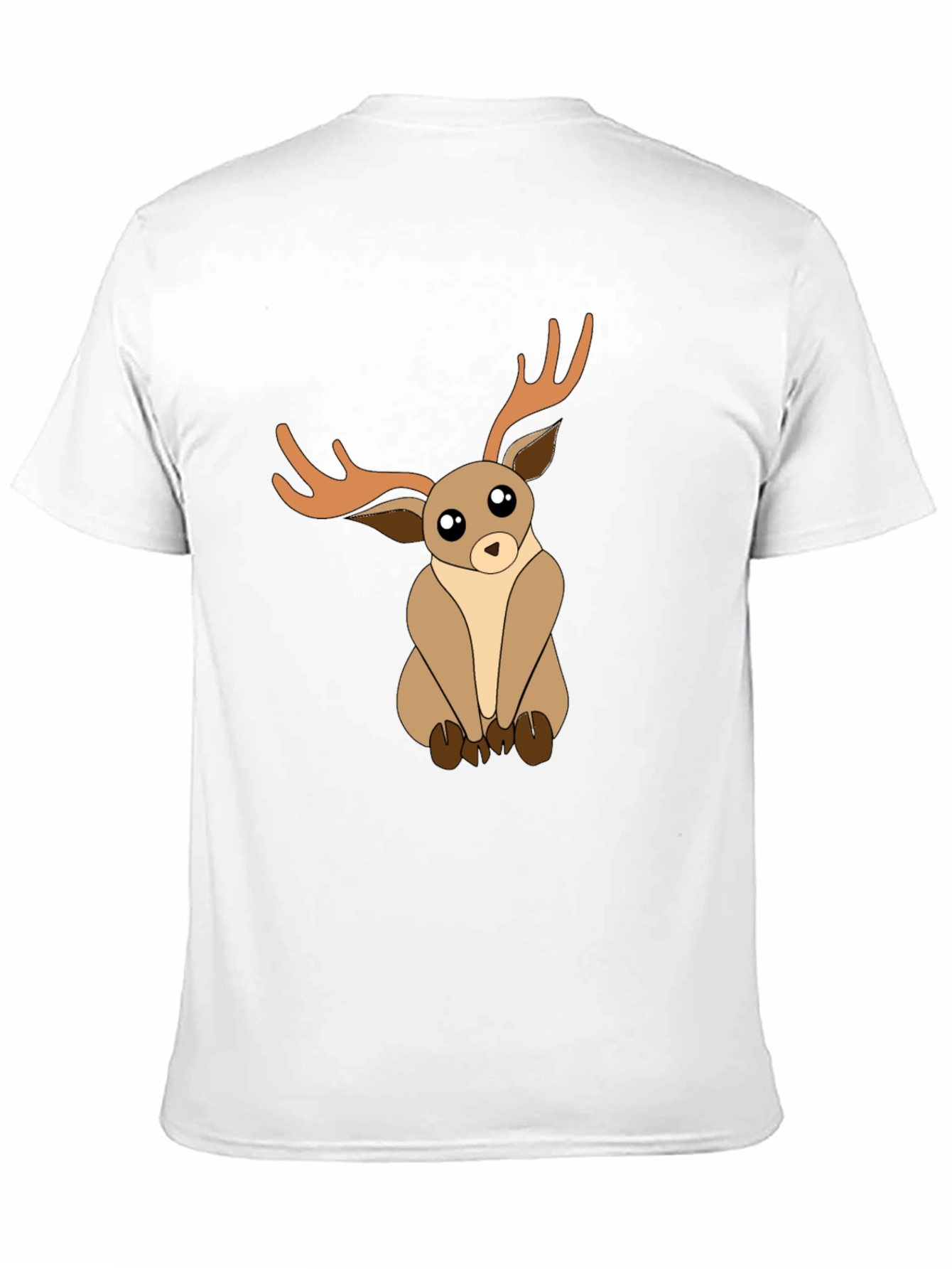 Cute Deer Graphic Tee - Black Unisex T-Shirt