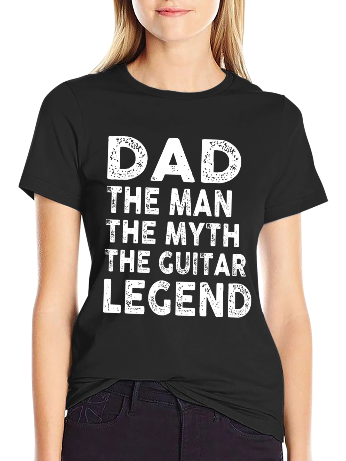 Dad Guitar Legend Graphic Tee - Black T-Shirt