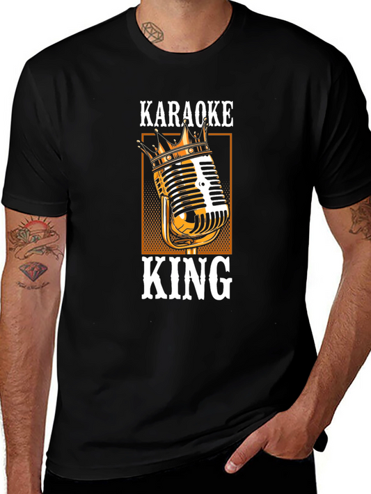 Karaoke King T-Shirt: Vintage Microphone Design