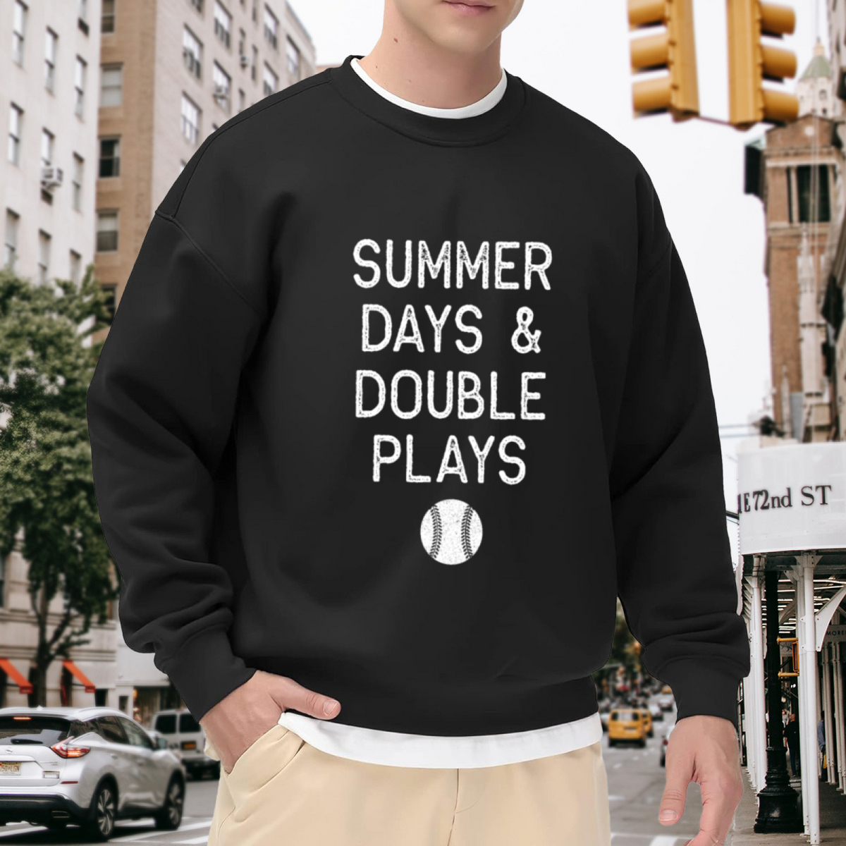 SUMMER DAYS & DOUBLE PLAYS - Baseball Graphic ԲÁìÎÀÒÂ | Unisex Pullover Sweatshirt