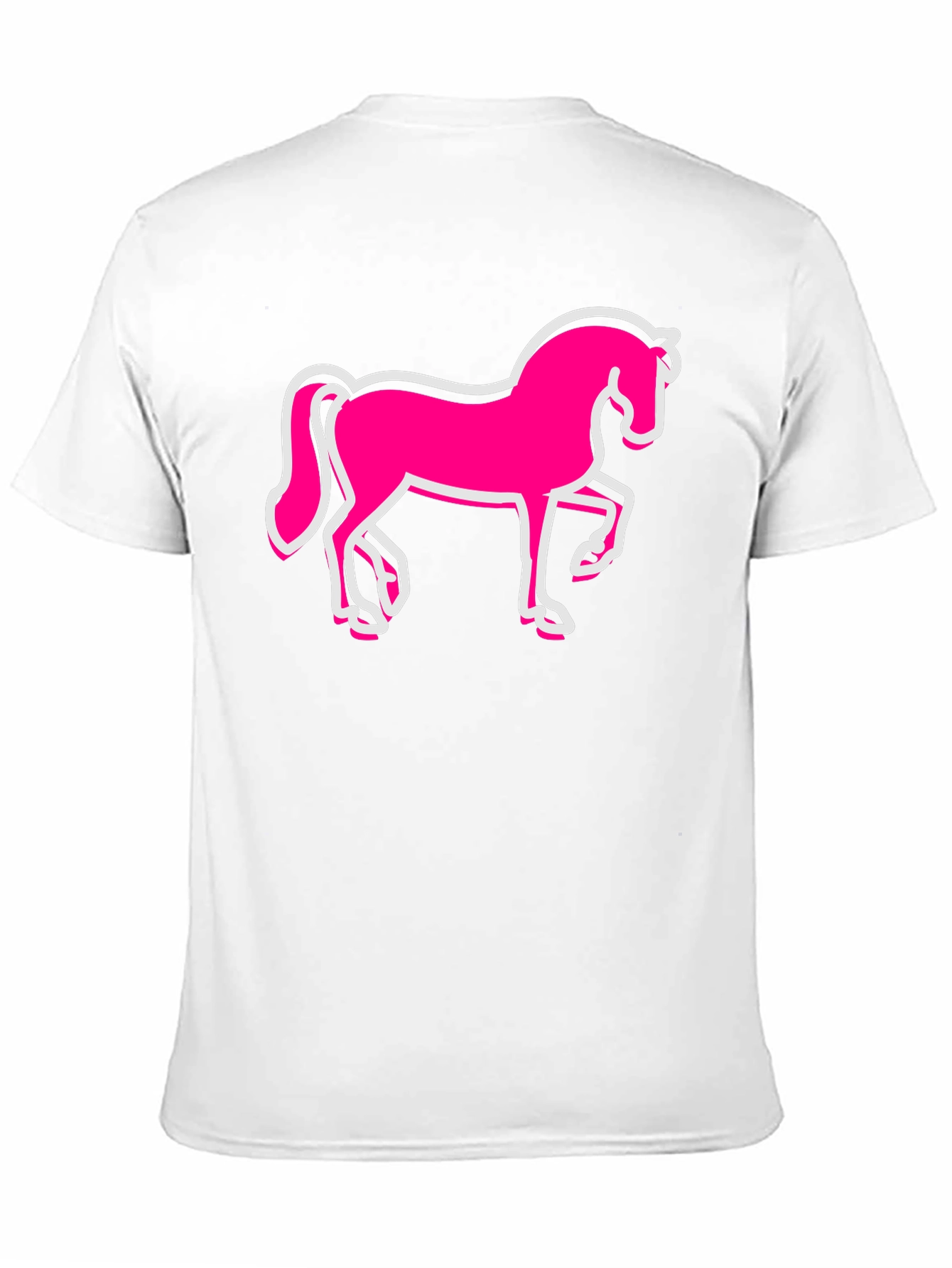 Pink Horse Graphic Black T-Shirt - Mens Fashion