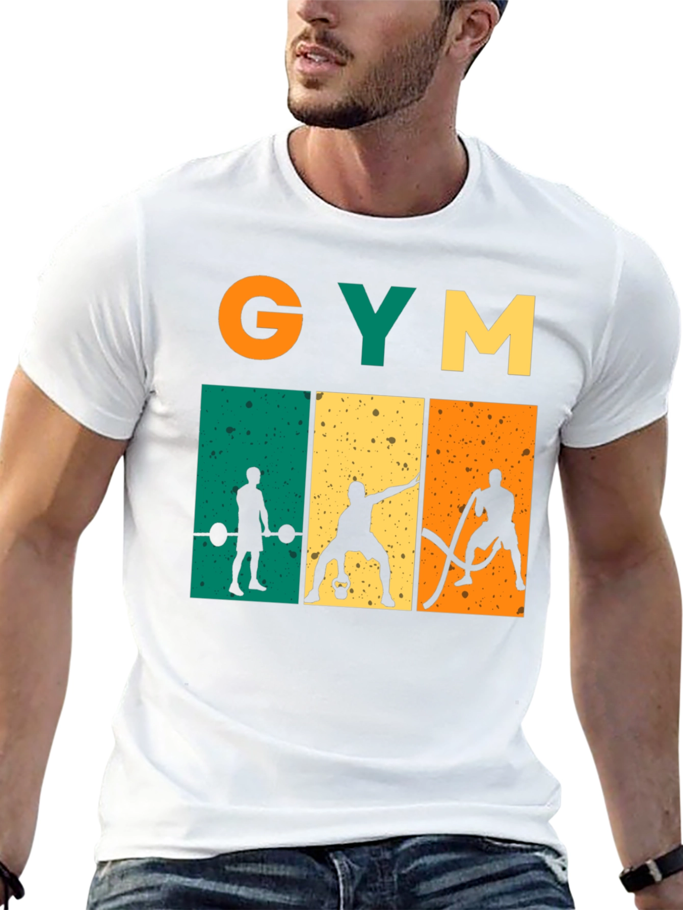 Retro Gym Workout Graphic T-Shirt